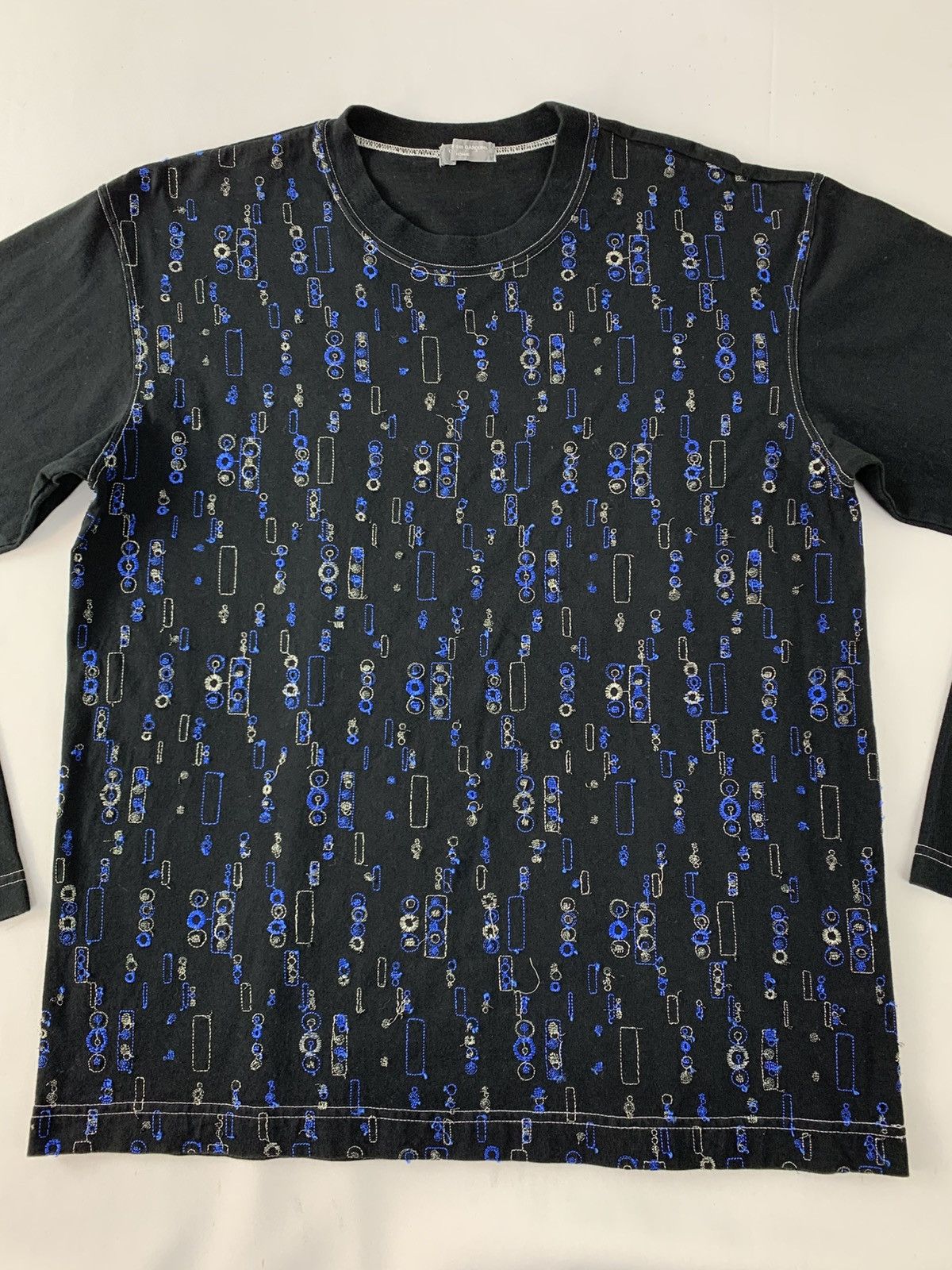 Comme des Garcons Homme Comme Des Garcon Homme Embroidery Geometric Longsleeve Tee Size US L / EU 52-54 / 3 - 3 Thumbnail