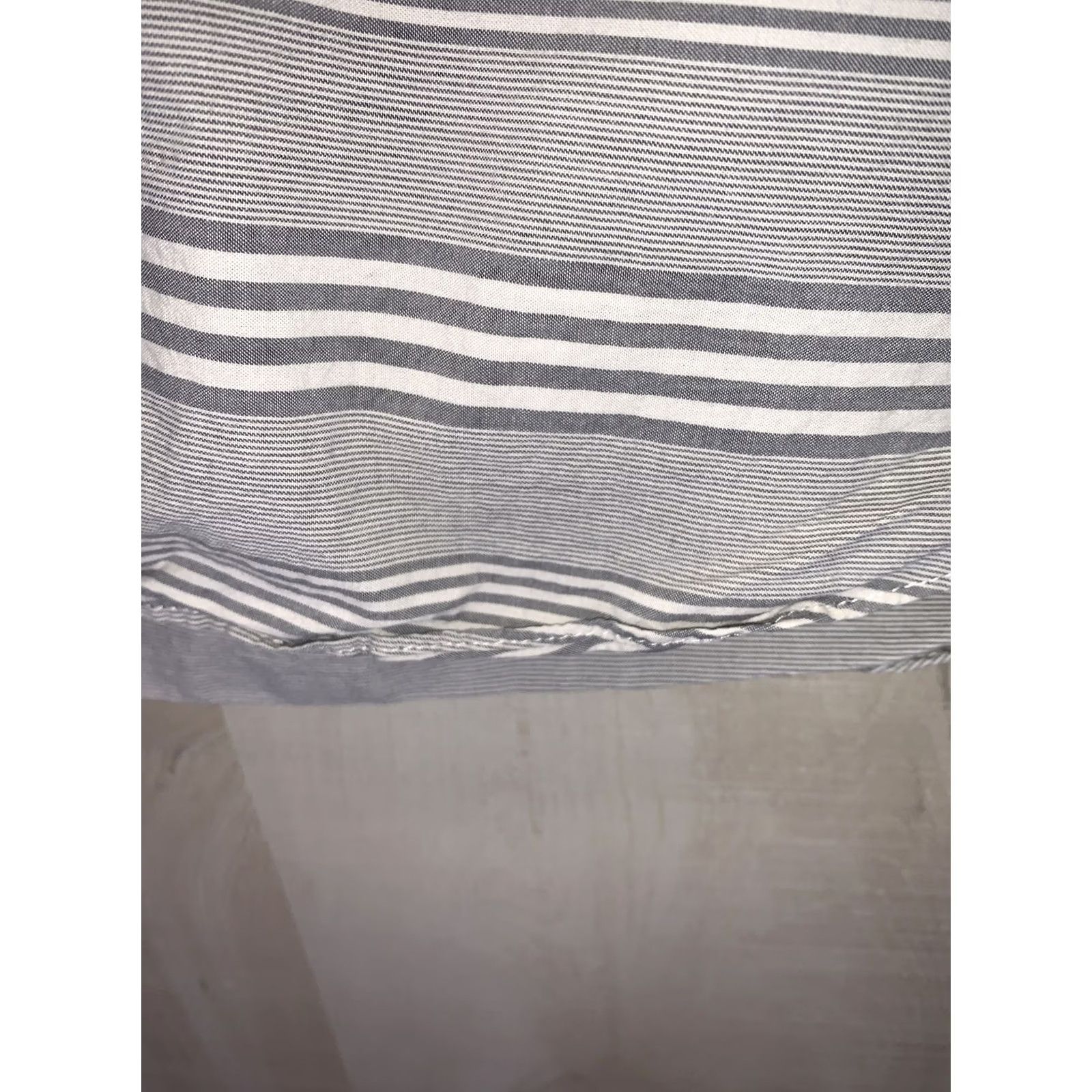 J.Crew J.CREW Gray White Stripe Button-Down Shirt Mens L Size US L / EU 52-54 / 3 - 3 Thumbnail