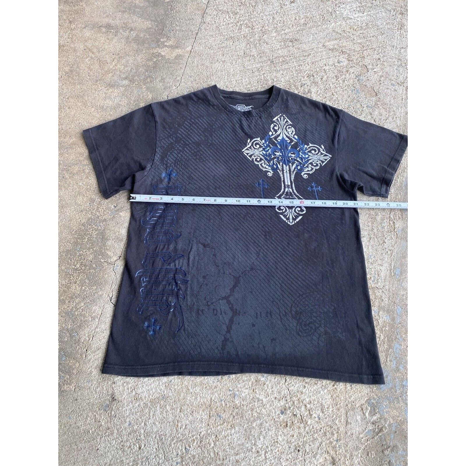Affliction Vintage MMA Elite Large Skull Cross Gothic Tribal Shirt Size US L / EU 52-54 / 3 - 9 Thumbnail