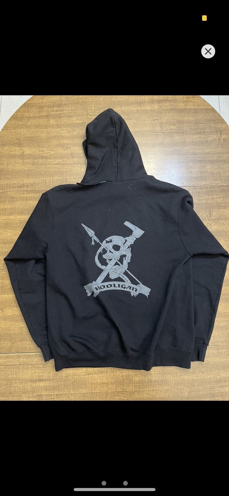 Champion Vintage Y2K Russell Athletic Black Blank hoodie L Faded Size US L / EU 52-54 / 3 - 2 Thumbnail