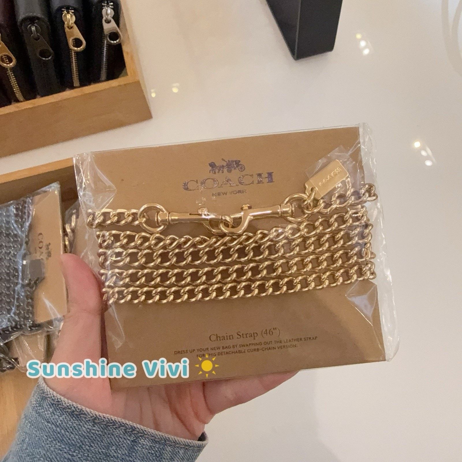 Coach NEW Coach 31126 Shoulder Crossbody 46" Chain Strap gold Size ONE SIZE - 2 Thumbnail