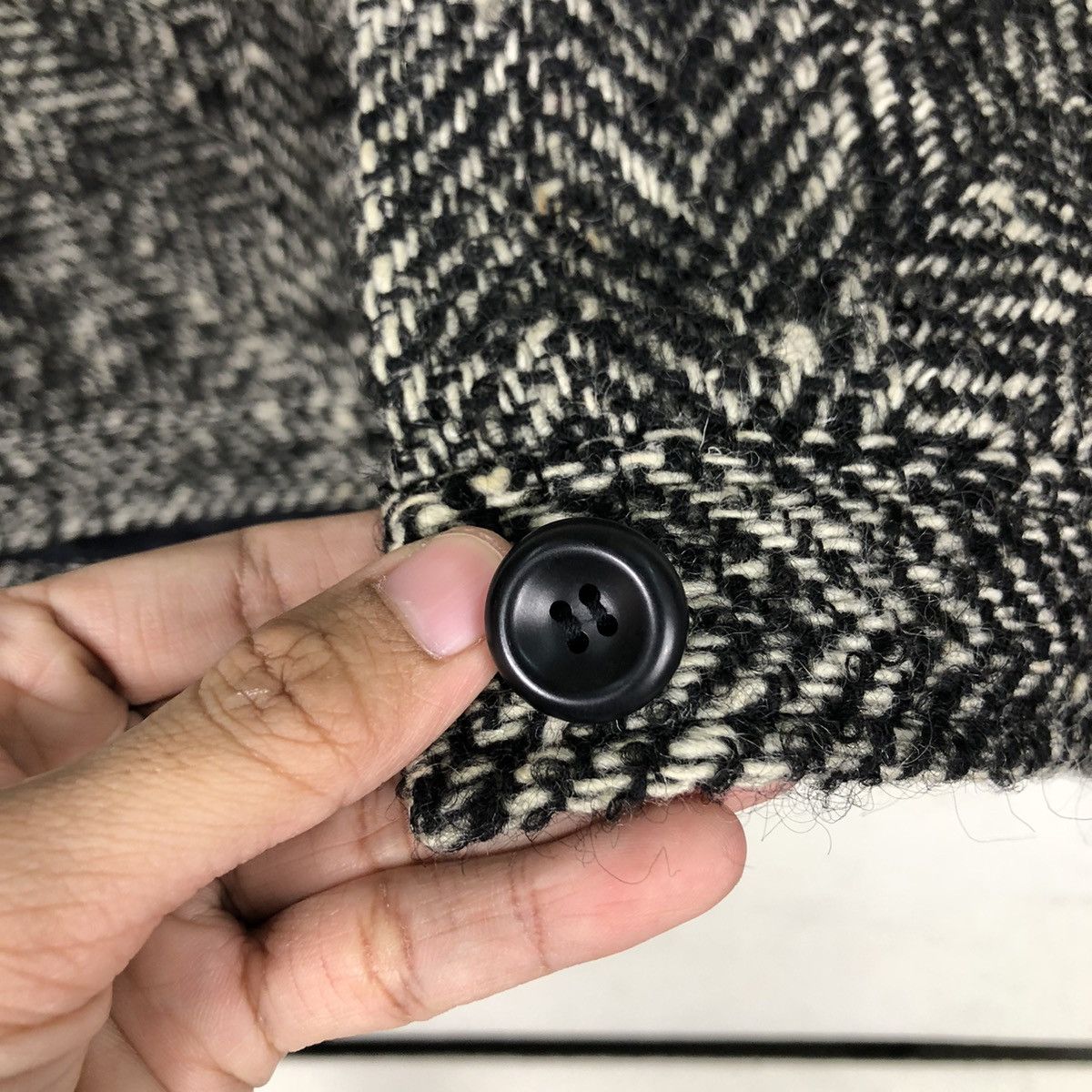 Japanese Brand 🔥Vtg Herringbone Wool Jacket Asymmetric Poxket Issey Miyake Size US M / EU 48-50 / 2 - 14 Thumbnail