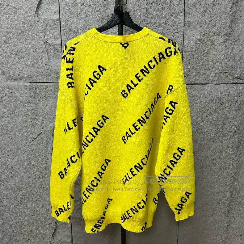 Balenciaga Balenciaga Lemon Yellow Barrage Full Print Oblique Letter Size US M / EU 48-50 / 2 - 2 Thumbnail