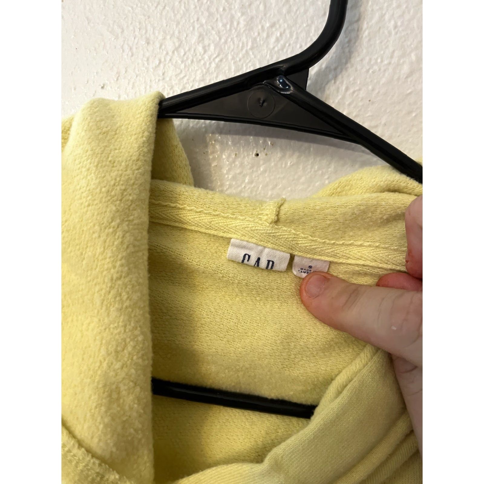 Gap VINTAGE Gap Womens Hoodie Sweatshirt Pullover Long Sleeve Solid Yellow Small Activewear Pockets Size S / US 4 / IT 40 - 3 Thumbnail