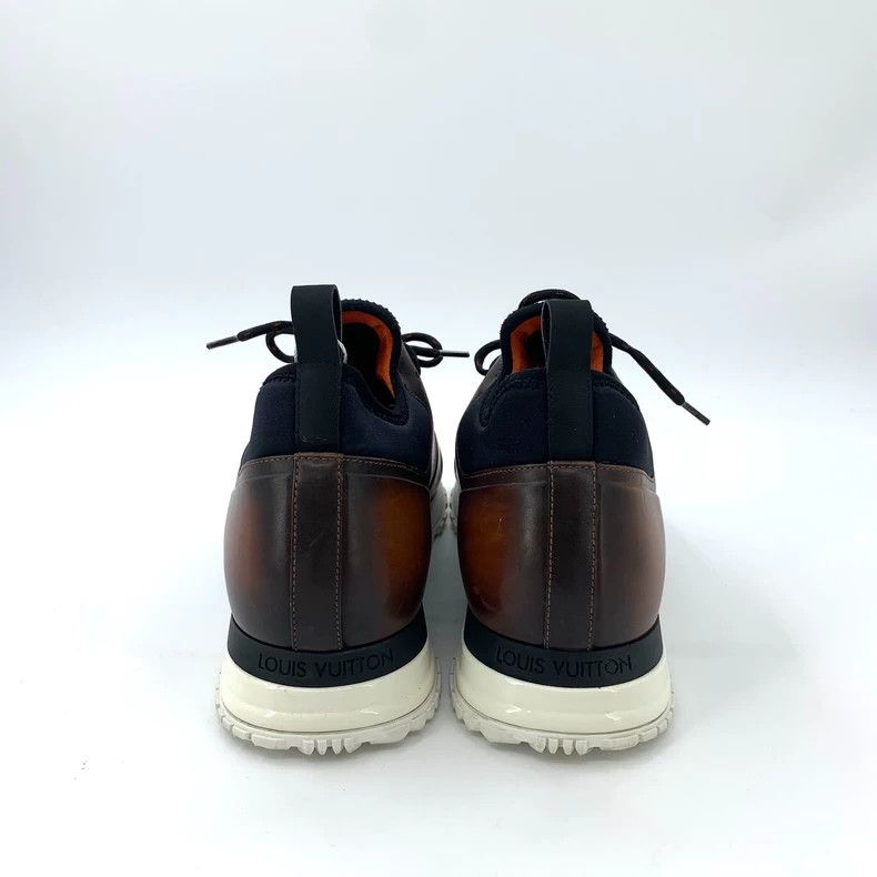 Louis Vuitton Louis Vuitton Dark brown round-toe leather lace-up sneaker Size US 7.5 / EU 40-41 - 4 Thumbnail