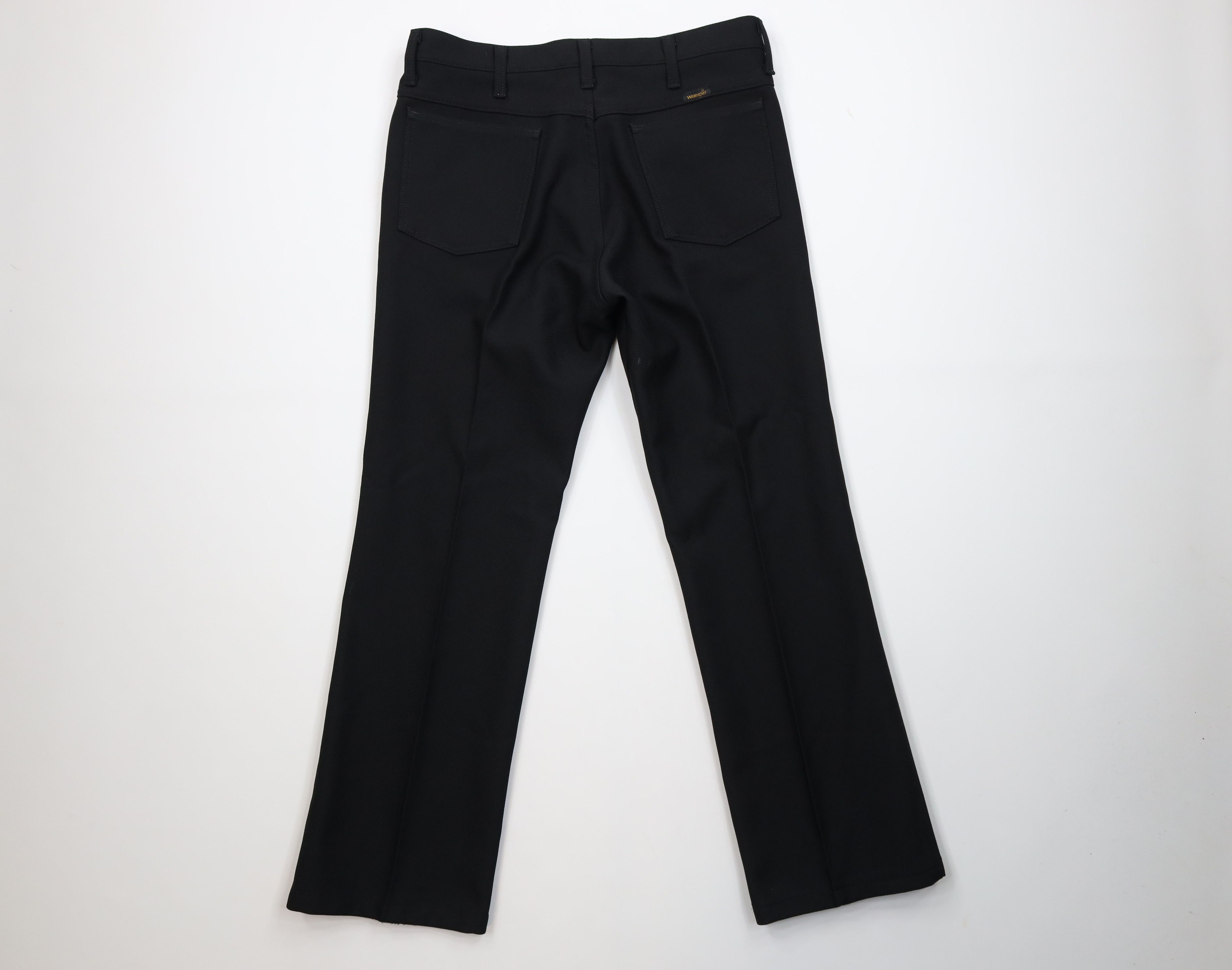 Wrangler Vintage 90s Wrangler Flared Wide Leg Knit Pants Black Size US 33 - 8 Thumbnail