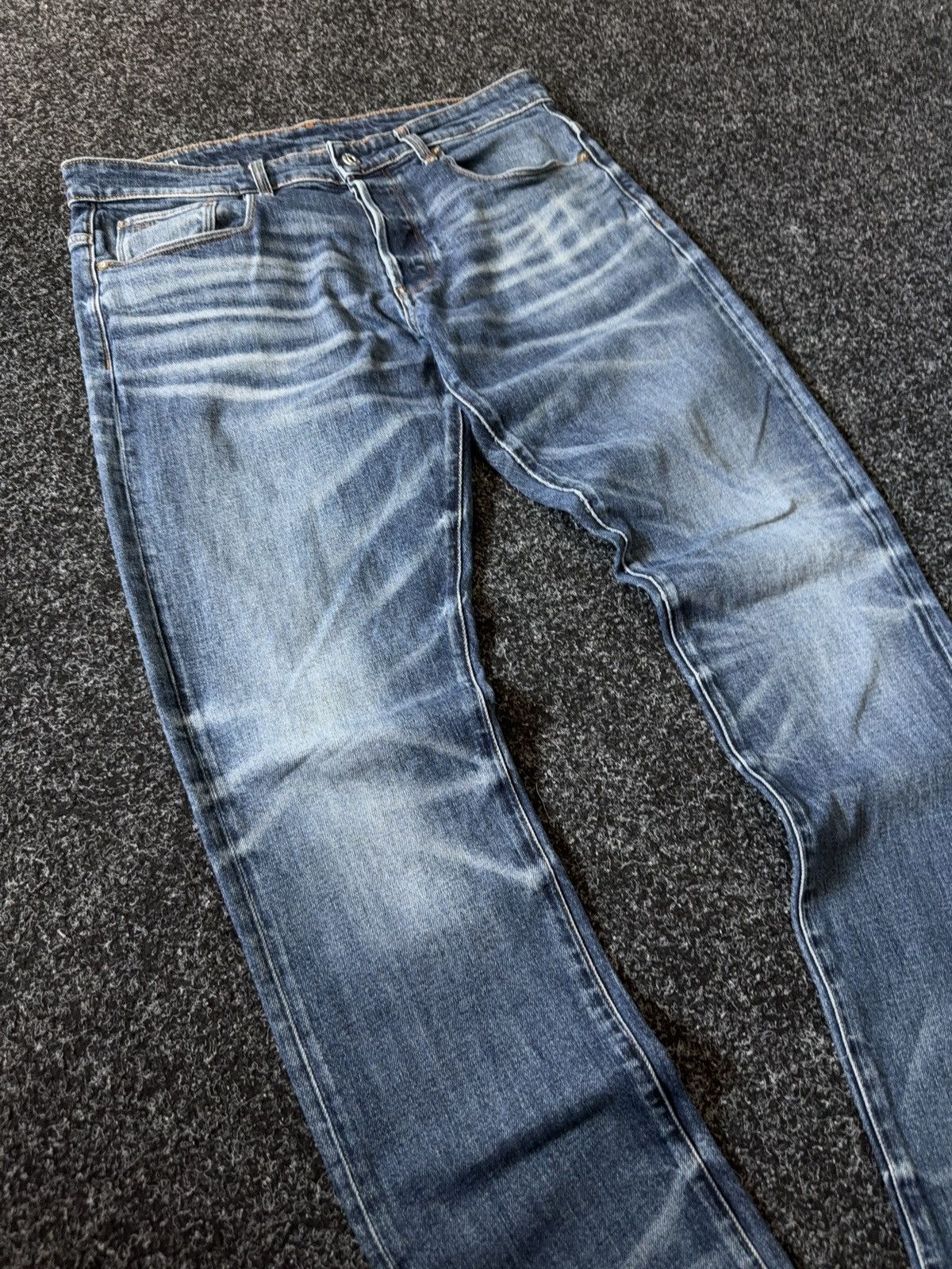 G-Star Retro Y2K 90s G-Star RAW 3301 Straight Faded Denim Jeans Size US 34 / EU 50 - 5 Thumbnail