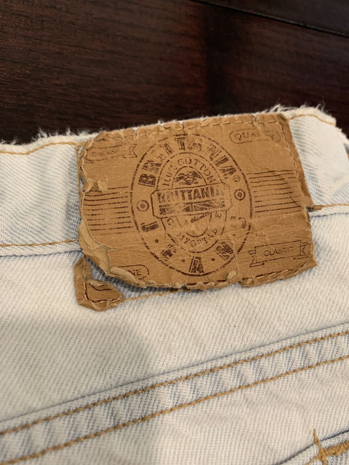Vintage 90s Britiania denim shorts Size US 38 / EU 54 - 7 Thumbnail