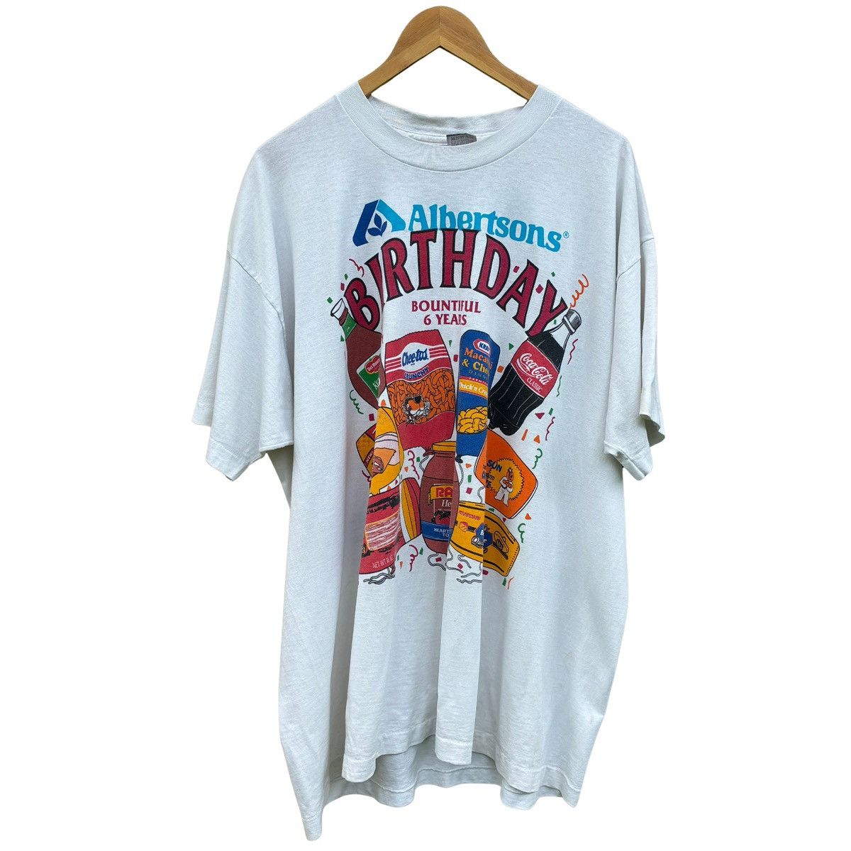 Vintage Albertson’s Birthday T Shirt Grocery Store Flyer Tee Size US XXL / EU 58 / 5 - 1 Thumbnail