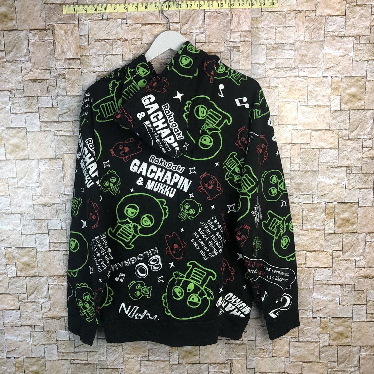 Anime × Cartoon Network × Japanese Brand CaChapin & Mukku Bakogaki anima fullprint Black Hoodie #A170 Size US L / EU 52-54 / 3 - 14 Thumbnail