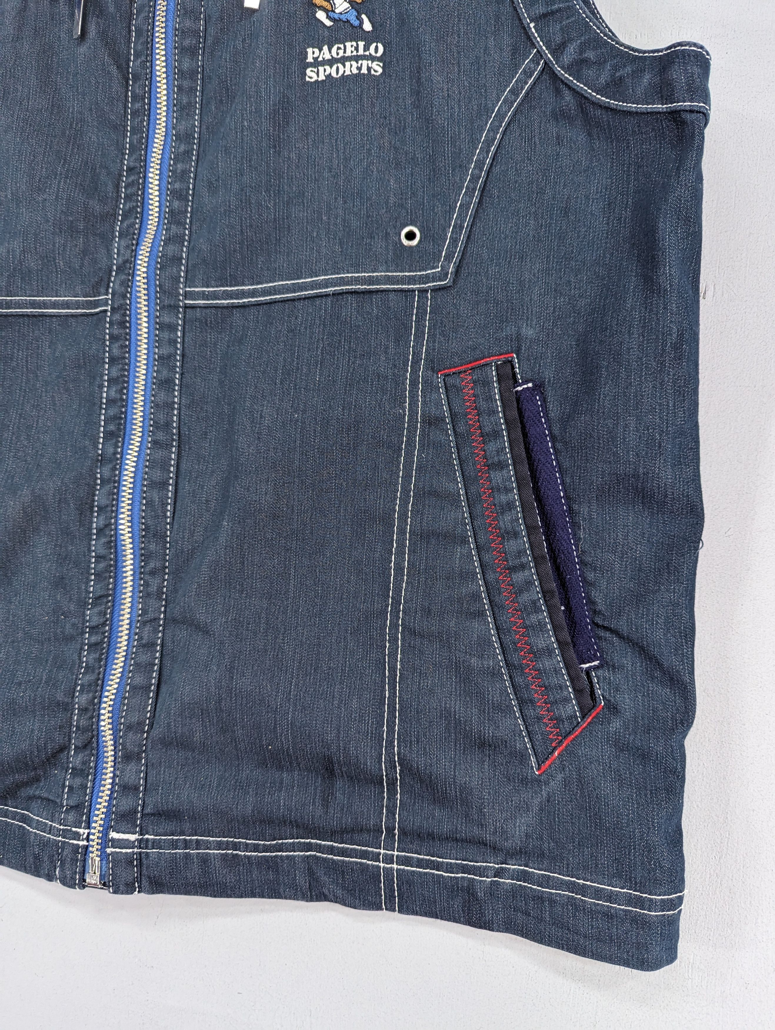 Other Vintage 90s Pagelo Sport Denim Vest Jacket Size US M / EU 48-50 / 2 - 5 Thumbnail
