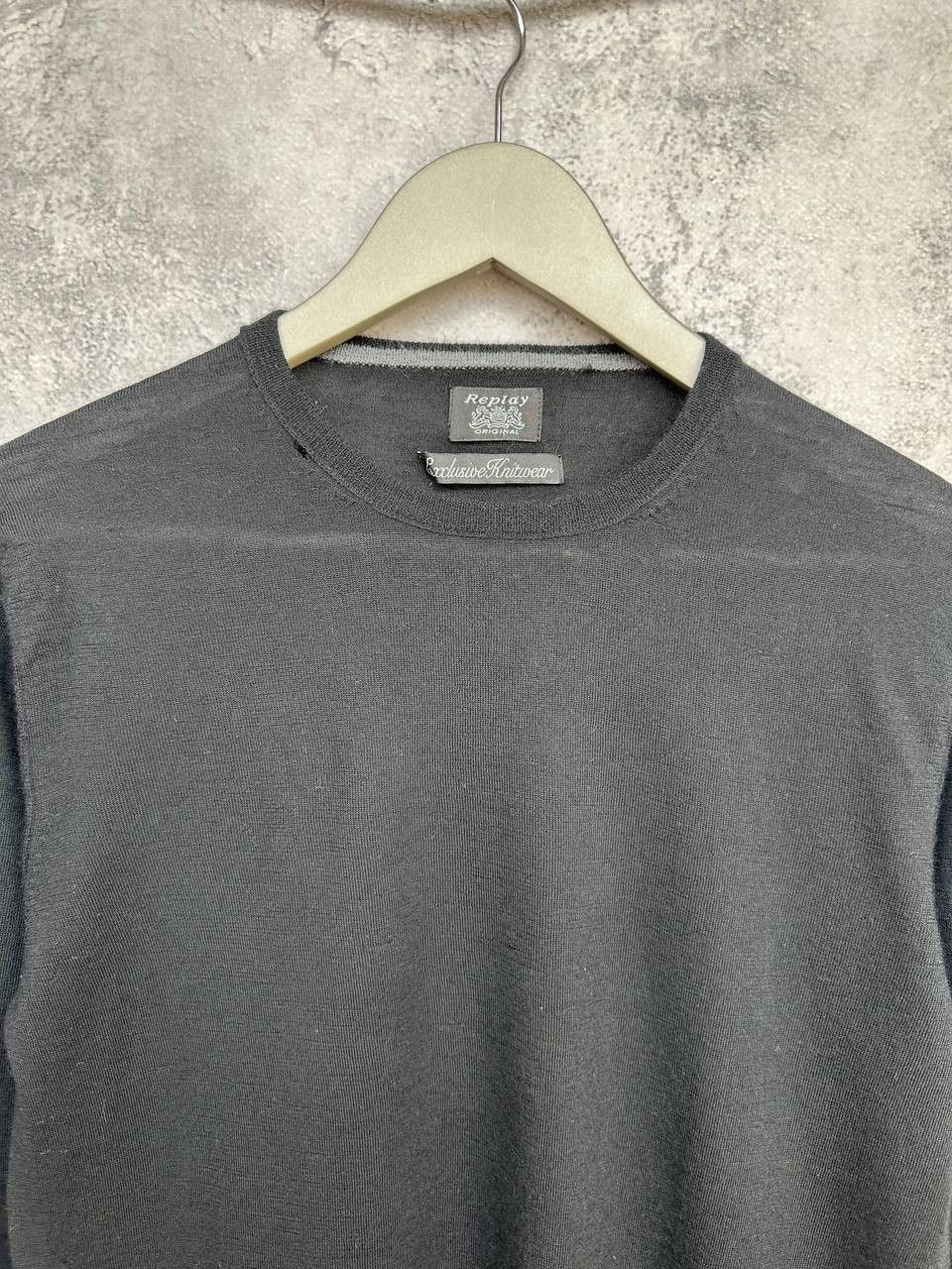 Replay Replay Exclusive Knitwear 100% Lana Wool Sweater Black Crew Size M / US 6-8 / IT 42-44 - 4 Thumbnail