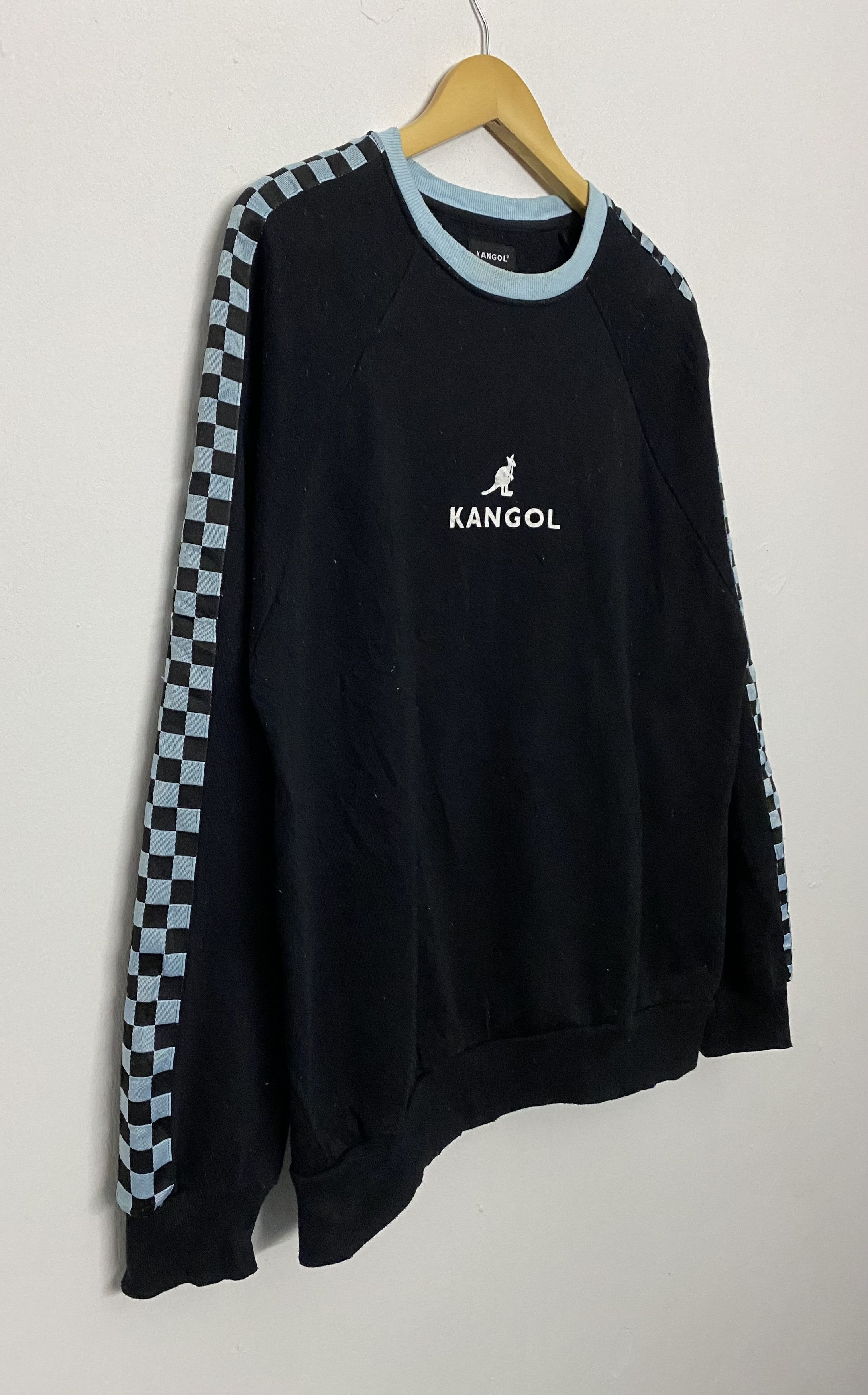 Kangol Kangol Spellout Logo Sweatshirt Checkered Sleeve Size US L / EU 52-54 / 3 - 3 Thumbnail