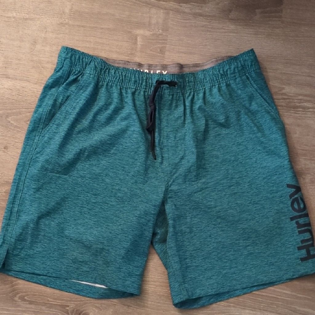 Hurley Hurley Teal And Navy Swim Trunk Dual Lined Shorts Size XXL Size US 36 / EU 52 - 1 Thumbnail