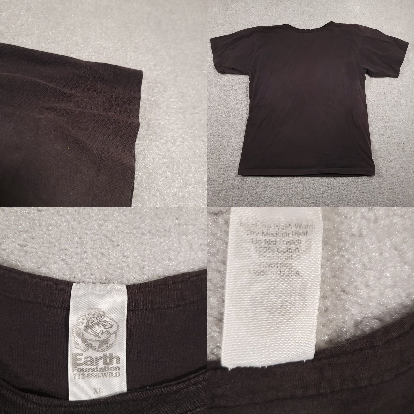 Vintage VINTAGE Greg Scott 1993 Earth Foundation T Shirt XL Black Short Sleeve Unisex Pockets Monkey USA Size US XL / EU 56 / 4 - 11 Thumbnail