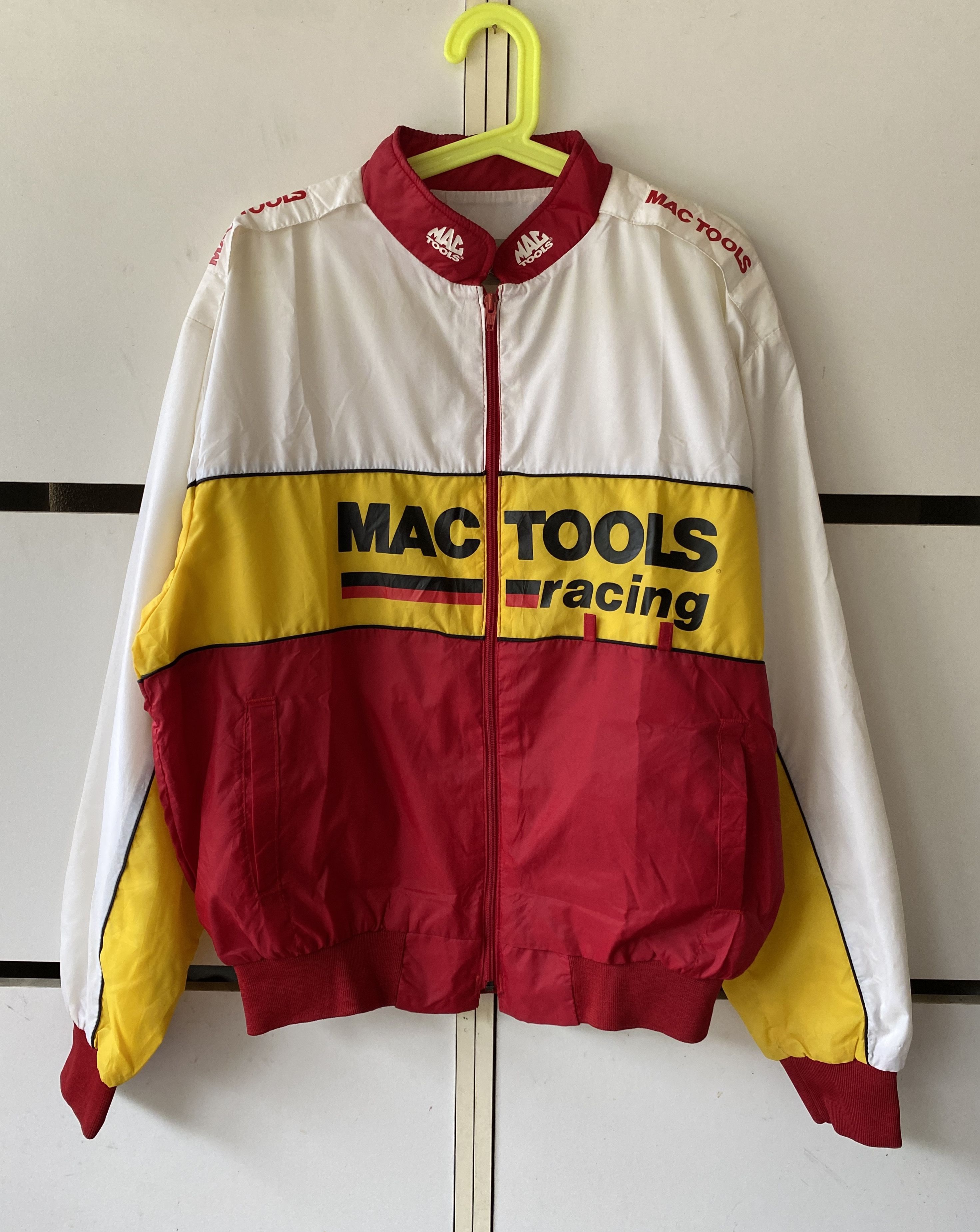image of Made In USA x Racing Mac Tool Racing Swingster Racing Jacket in Red, Men's (Size Large)