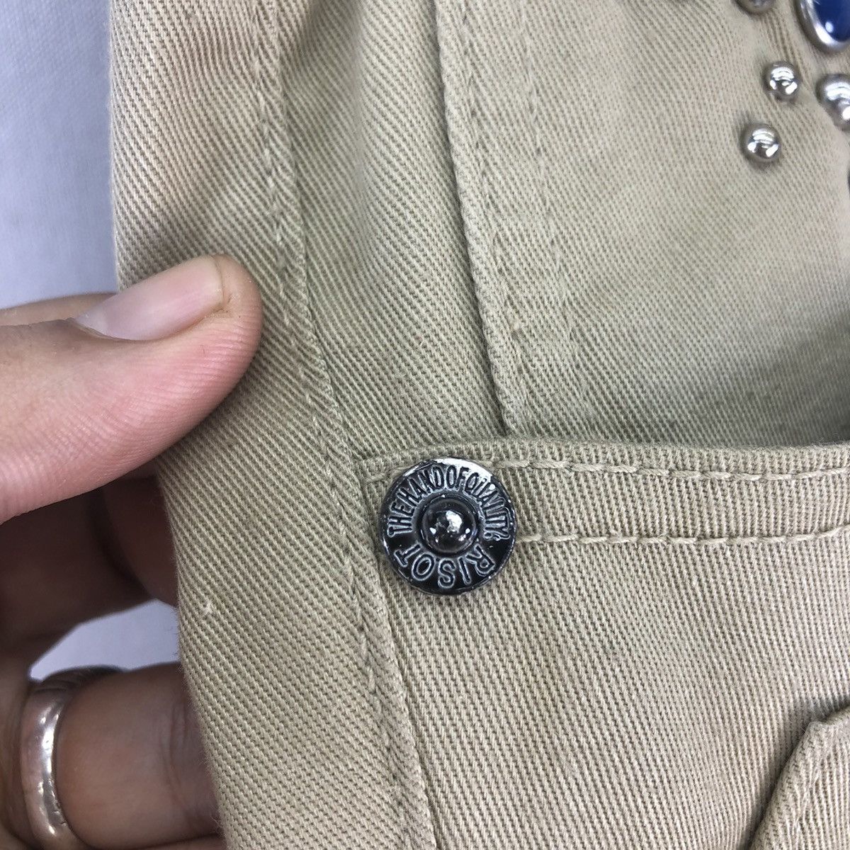 Japanese Brand Vintage 2000s Risot Rhinestone Low Rise Flare Bushpants Size 31" - 9 Thumbnail