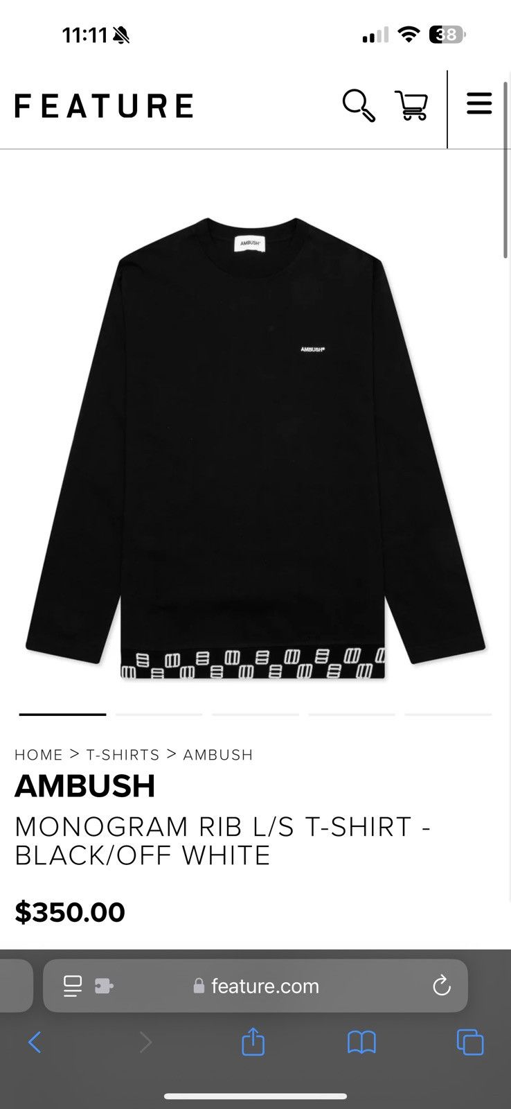 Ambush Design Ambush Monogram Long Sleeve Size US L / EU 52-54 / 3 - 8 Thumbnail