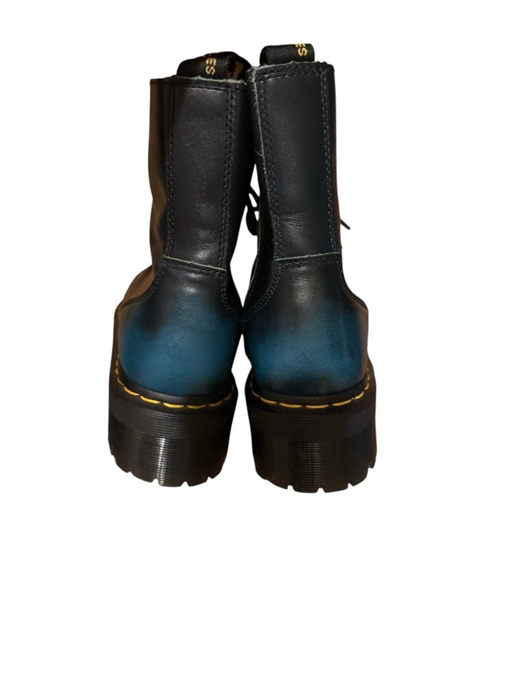 Dr. Martens Dr. Martens Jadon Black Blue Platform Boots Size 8 Size US 8 / IT 38 - 3 Thumbnail