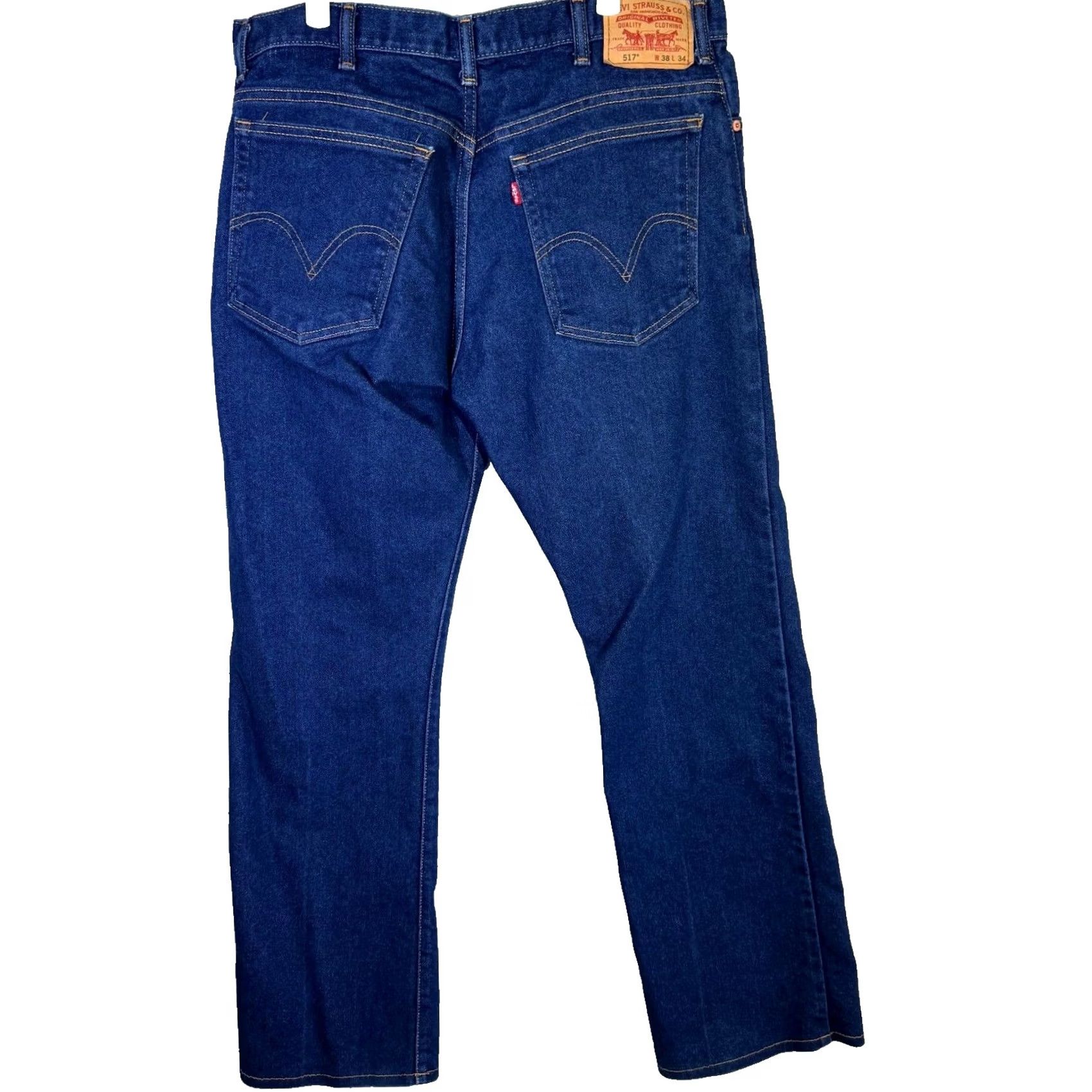 Levi's Levi’s 517 Men’s Jeans 38×34 Blue Denim Medium Wash Bootcut High Rise Regular Mens Jeans Size US 38 / EU 54 - 2 Thumbnail