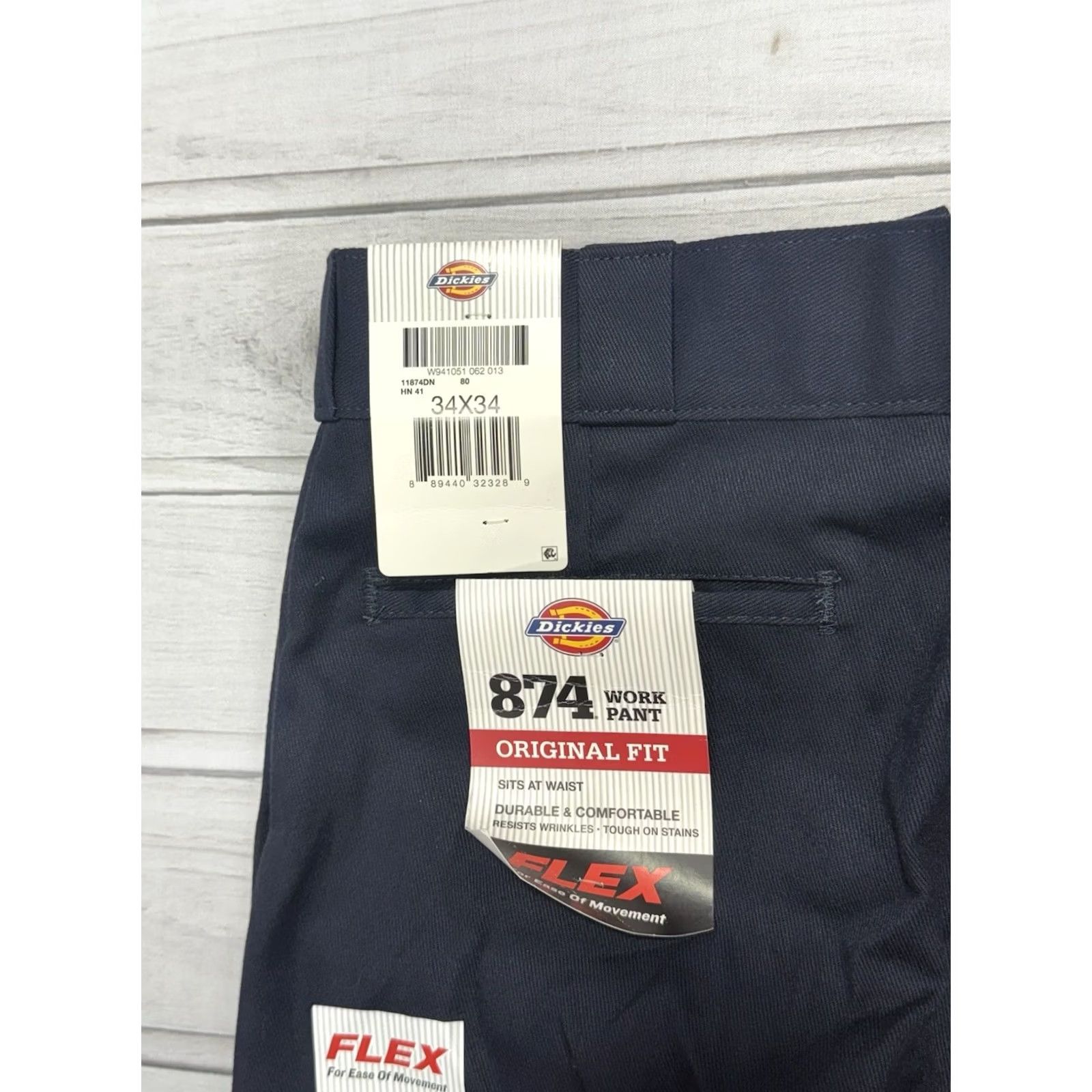 Dickies VINTAGE? No. Dickies Pants Mens 34x34 Blue 874 Flex Work Pant Utility Skate Straight Leg NWT Size US 34 / EU 50 - 4 Thumbnail