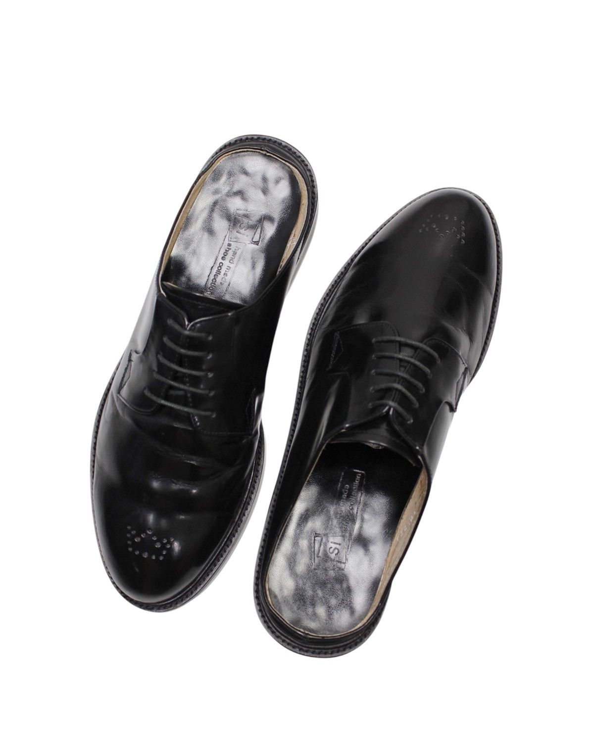 Japanese Brand 2000S SI HAND MADE SHOES COLLECTION BLACK DERBY MULE Size US 9.5 / EU 42-43 - 7 Thumbnail
