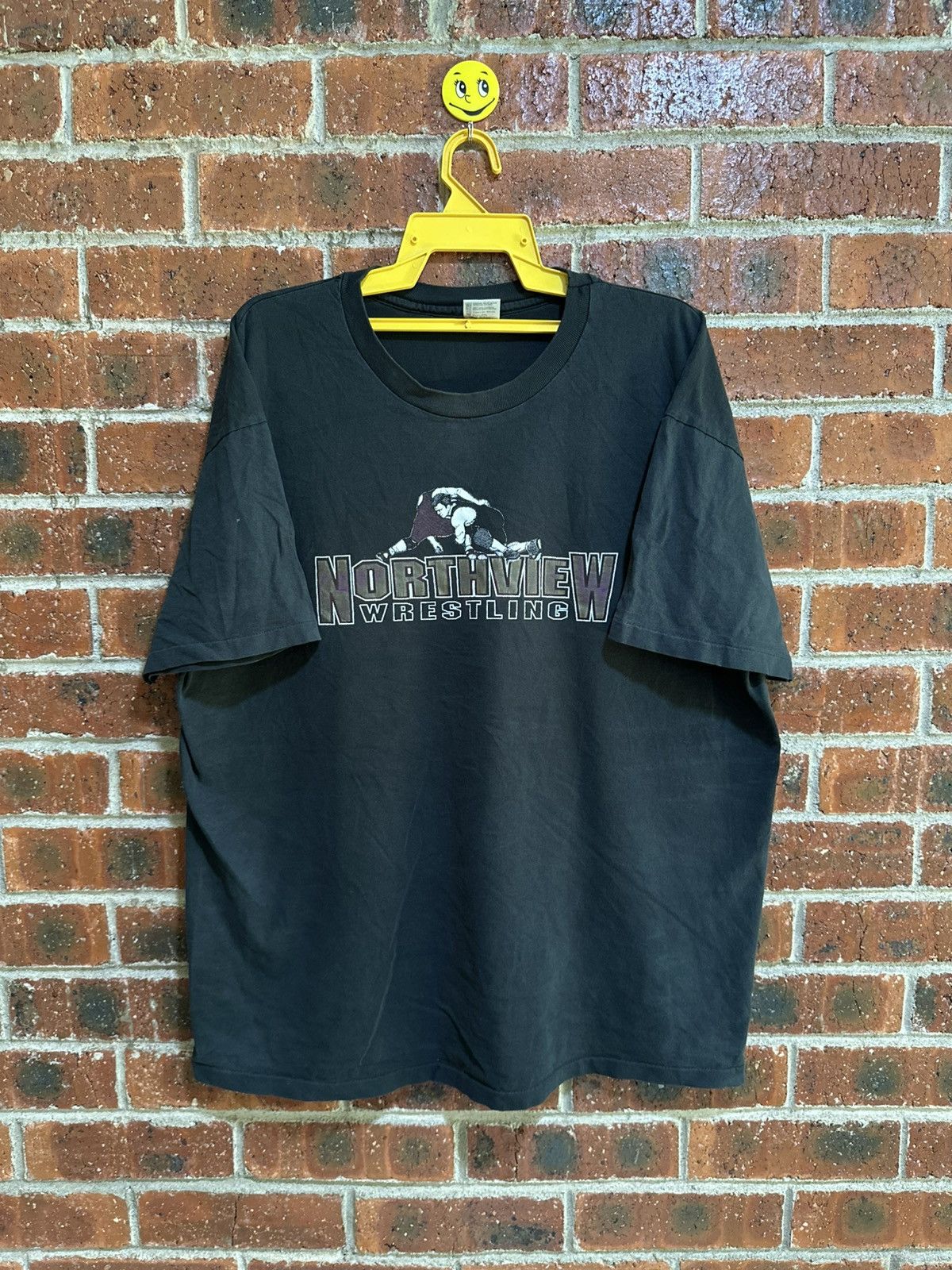 Anvil Thrashed Vintage 90s Northview Wrestling Distress Tee Size US XXL / EU 58 / 5 - 1 Thumbnail