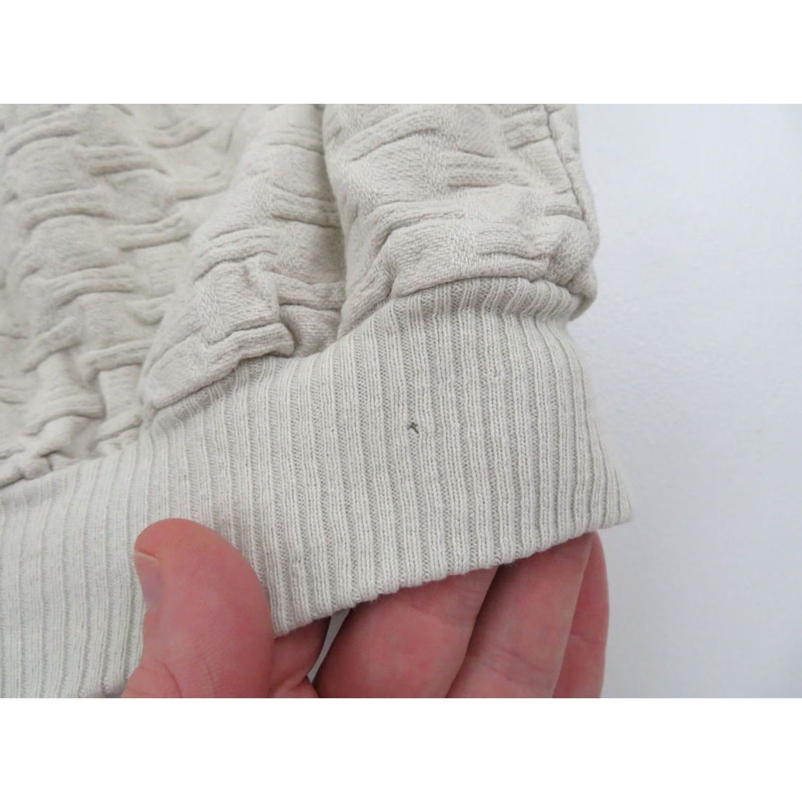 Vintage VINTAGE Timeout Sweatshirt Crew Neck XL USANA Textured 90s Logo Embroidered Beige Men’s Size XL Size US XL / EU 56 / 4 - 6 Thumbnail