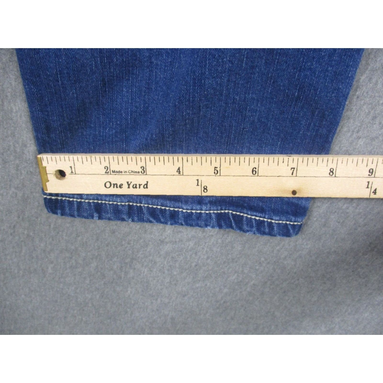Vintage TK Axel Jeans Mens 36x30 Blue Athletic Fit Stretch Whiskered Contrast Stitch Size US 36 / EU 52 - 6 Thumbnail