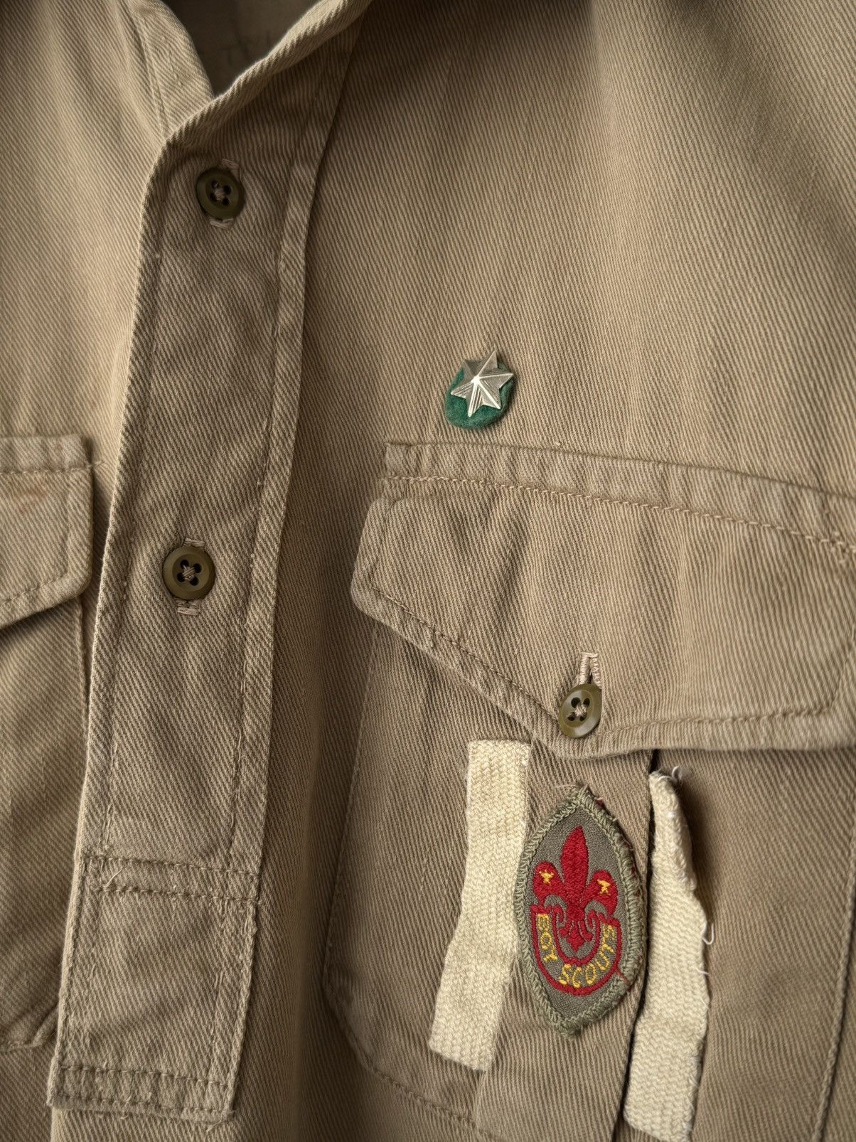 Vintage Original 1950s British Boy Scouts Shirt Size US XS / EU 42 / 0 - 4 Thumbnail
