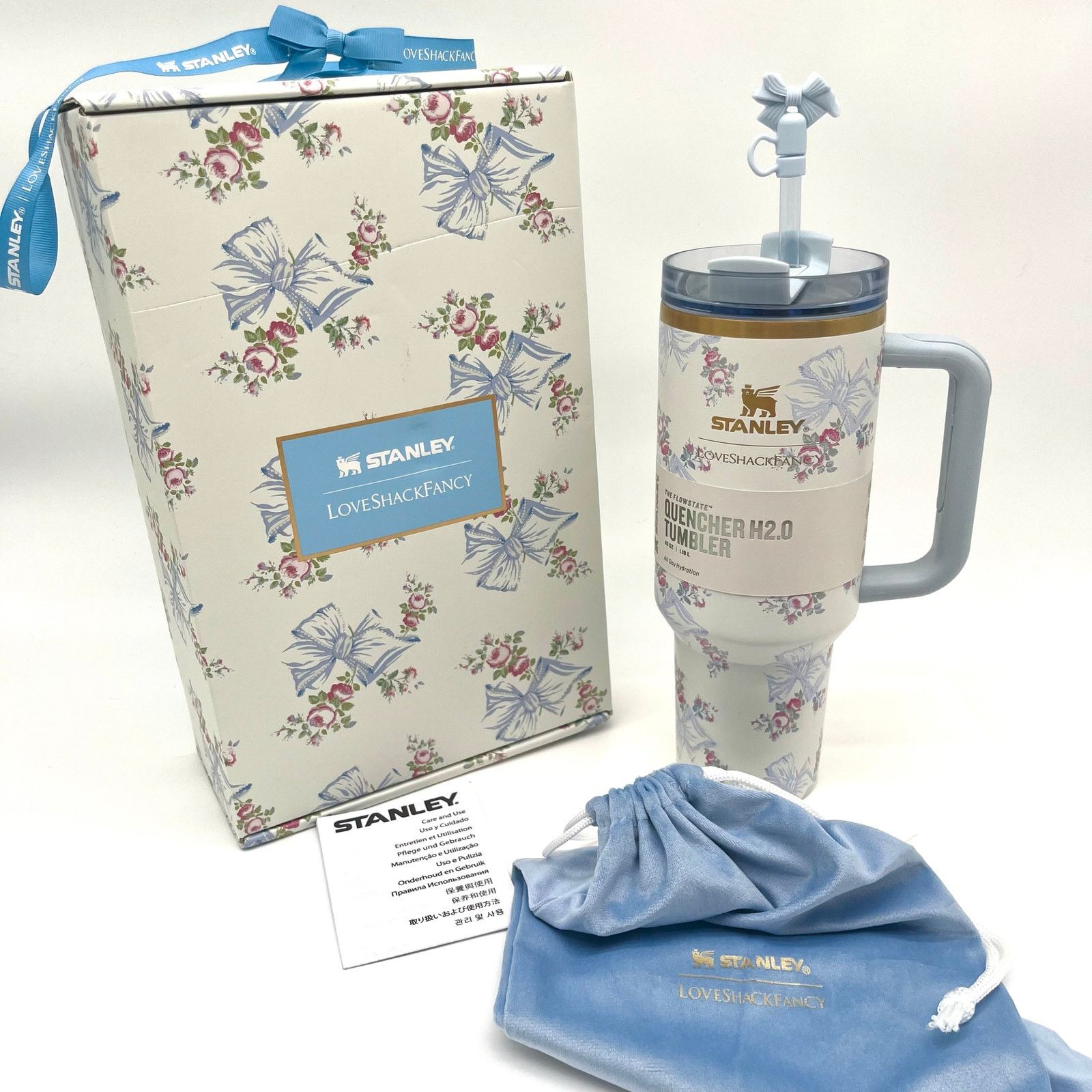 LoveShackFancy LoveShackFancy x Stanley NWT Tumbler, Authentic Collectible Size ONE SIZE - 9 Thumbnail