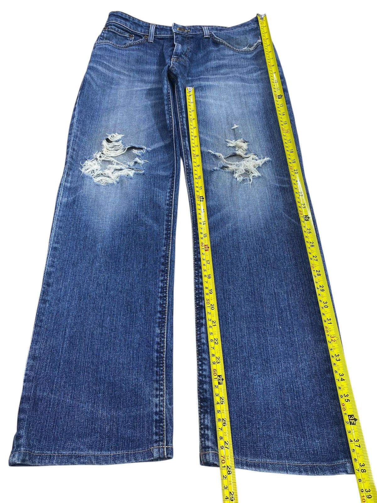Edwin Edwin Faded Wash Distressed Style Loose Jeans Size US 30 / EU 46 - 8 Thumbnail