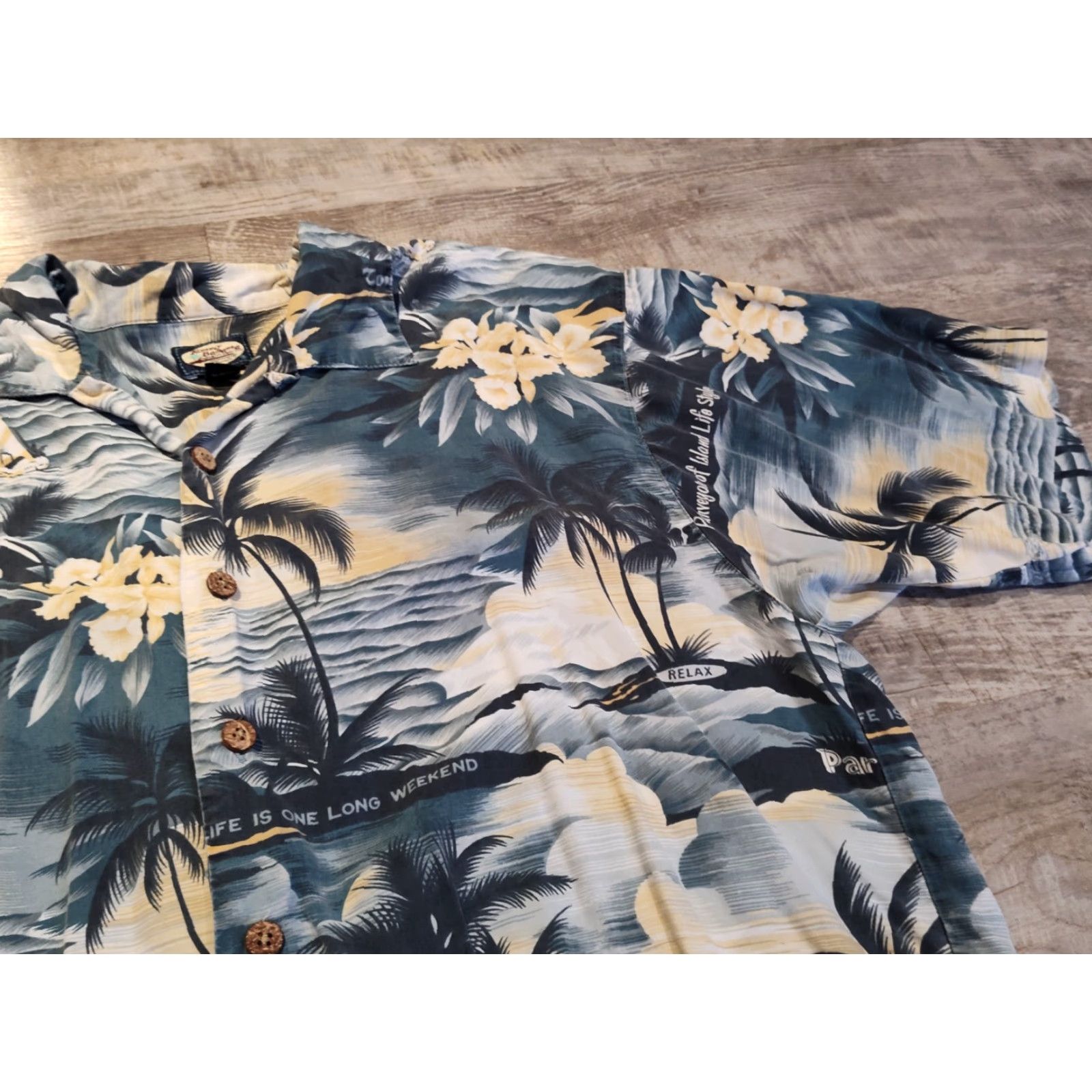 Tommy Bahama VINTAGE Tommy Bahama Shirt Men Large Rayon Short Sleeve Floral Print Pockets Tropical 90s Size US L / EU 52-54 / 3 - 6 Thumbnail