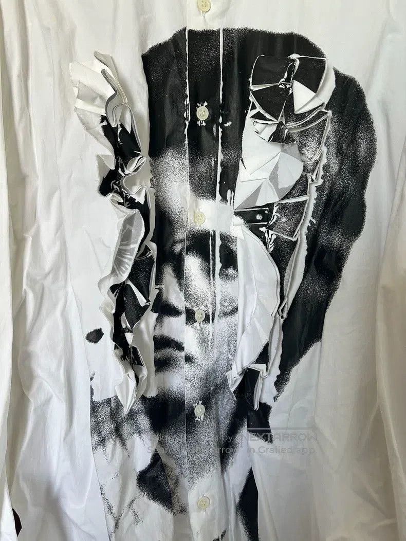 Raf Simons Raf Simons SS21 three-dimensional cut lace head shirt Size US L / EU 52-54 / 3 - 5 Thumbnail