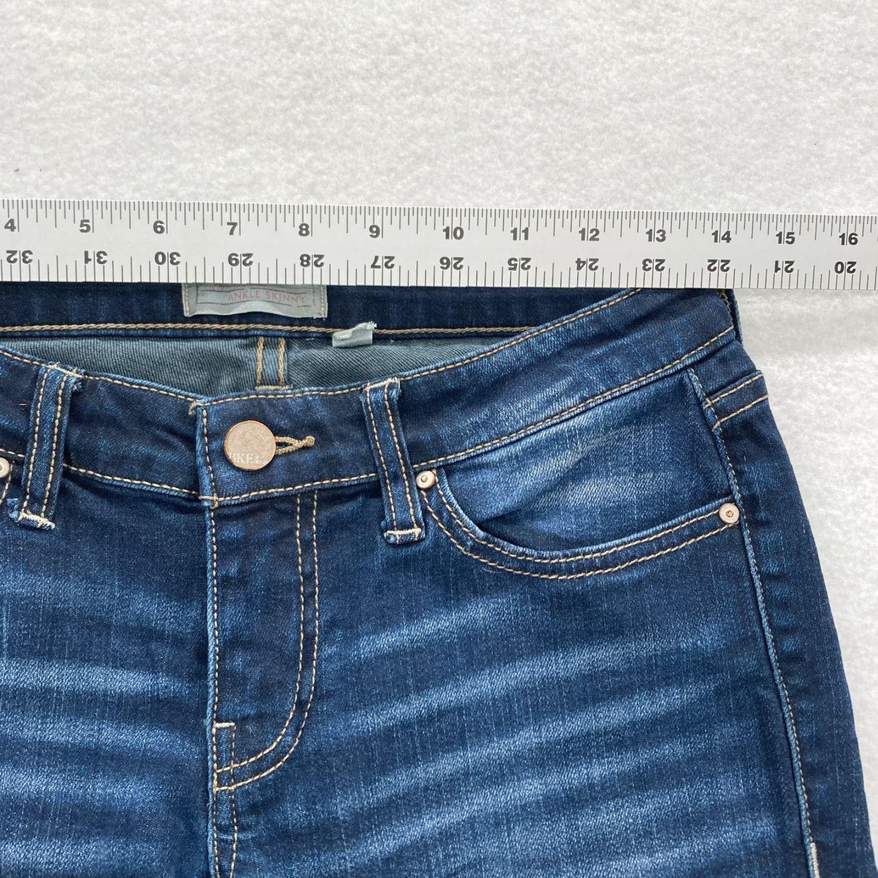 Vintage BuckIe BKE Jeans Women Stella Ankle Skinny Dark Blue Stretch Denim Grunge Jeans 26 Buckle BKE Stella Women Grunge Slim Ankle Denim Blue Size 26" / US 2 / IT 38 - 7 Thumbnail