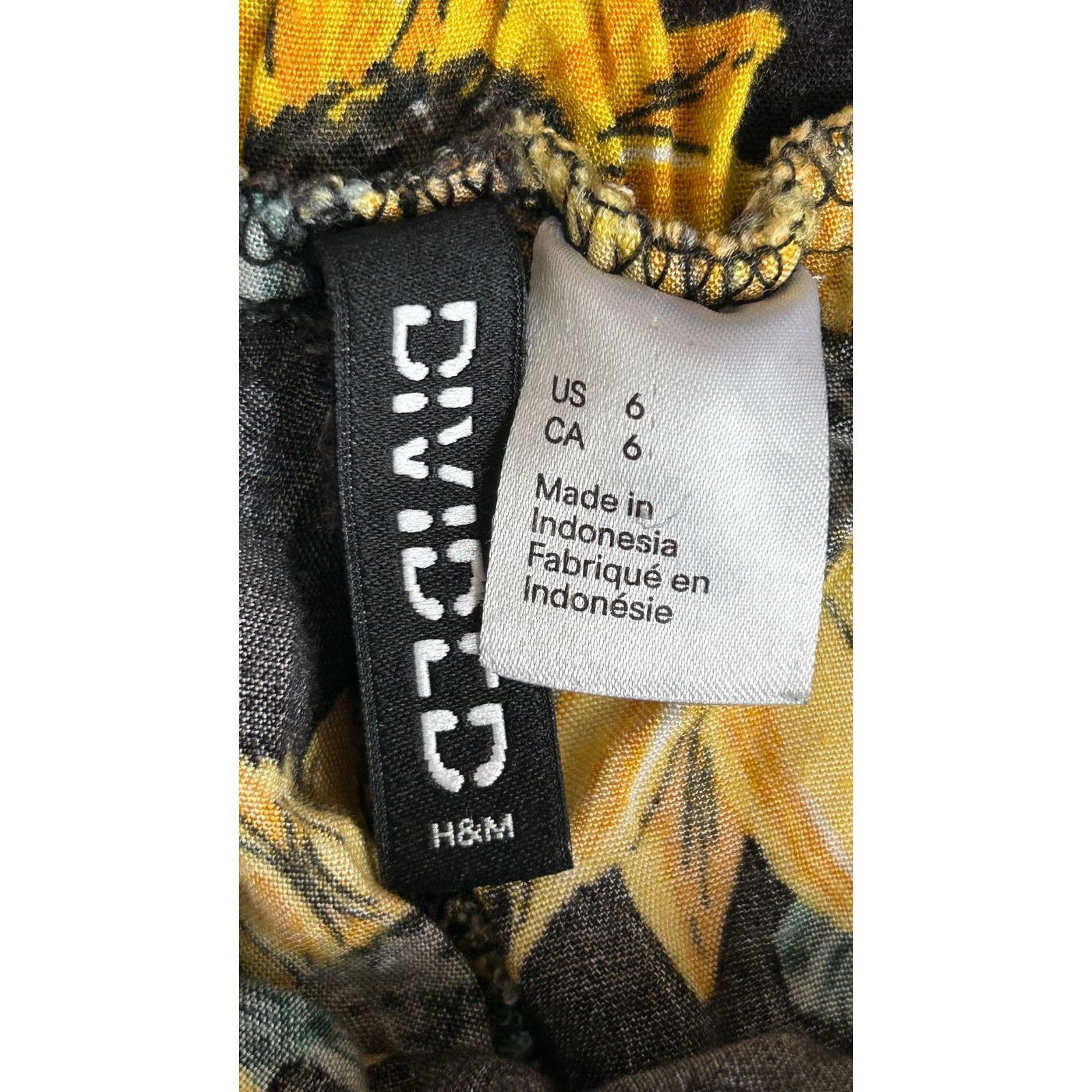 Divided Divided | Sunflower Print Ankle-Length Pull On Pants | 6 Size 28" / US 6 / IT 42 - 3 Thumbnail