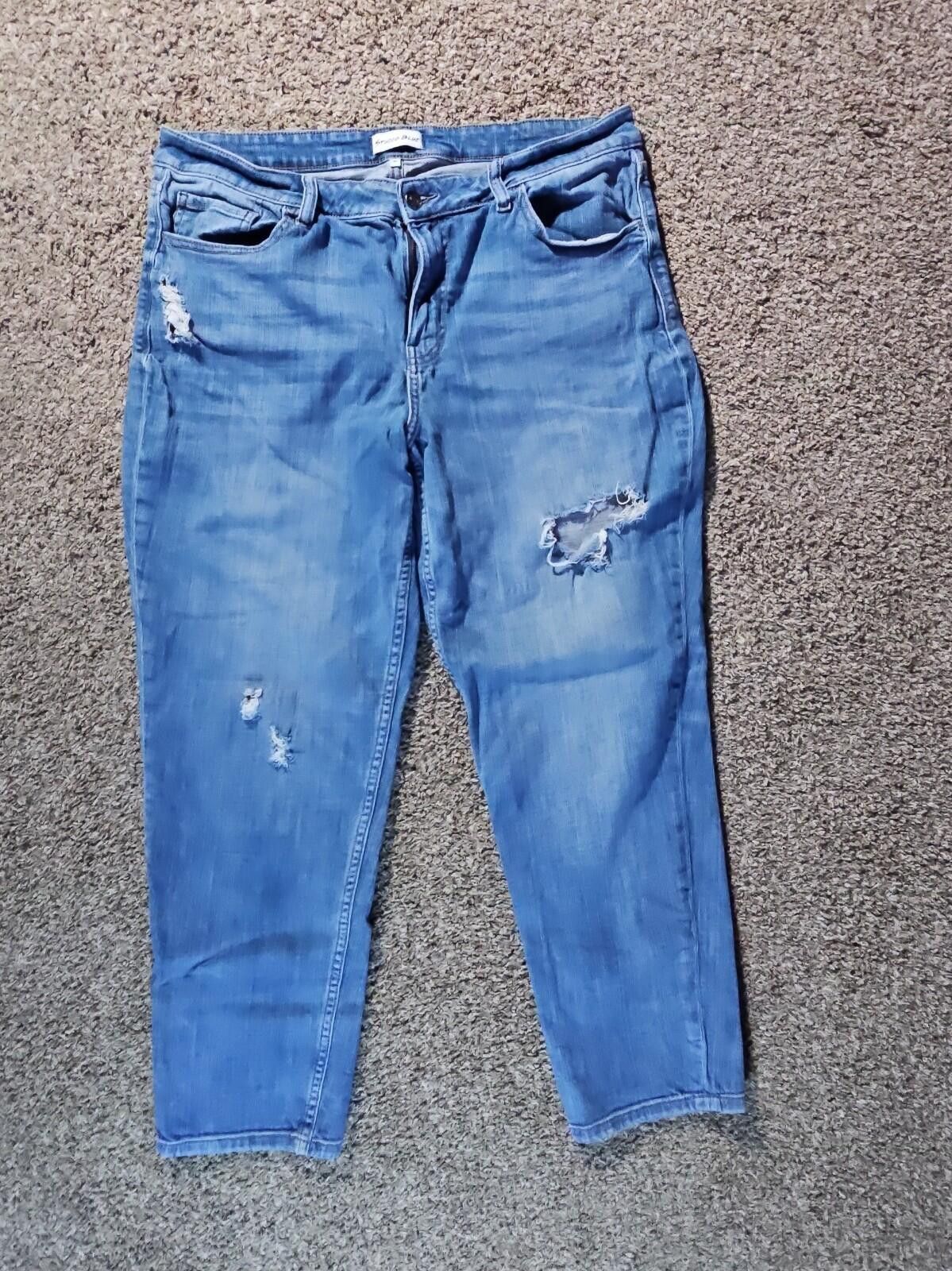 Other Women's 33 Studio Blue Distressed Jeans Size 33" - 1 Thumbnail