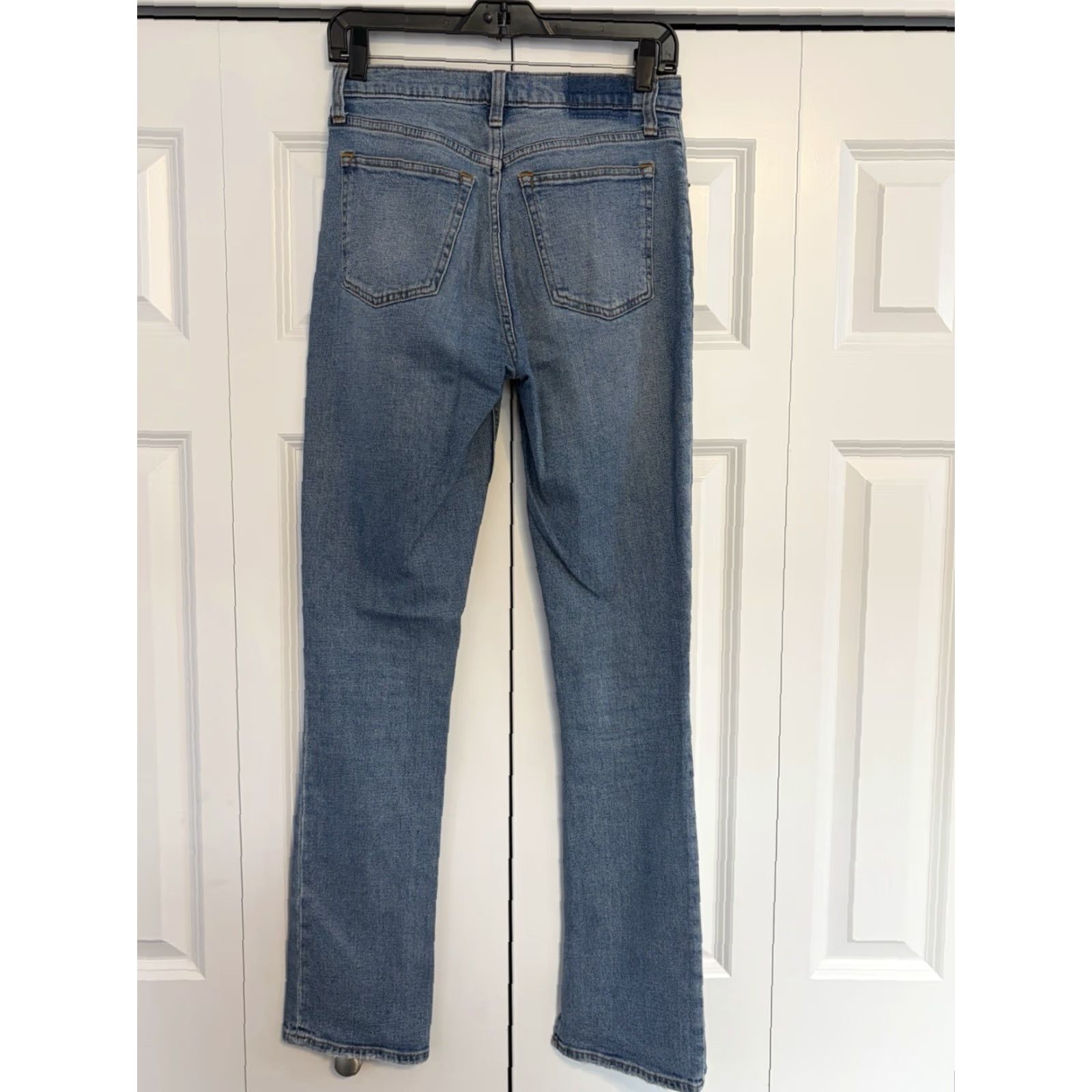 Abercrombie & Fitch VINTAGE Abercrombie Fitch Womens High The Skinny High Rise Jeans 2R Regular Fit 5-Pocket Denim Blue Cotton Spandex Wash Medium Size 26" / US 2 / IT 38 - 2 Thumbnail