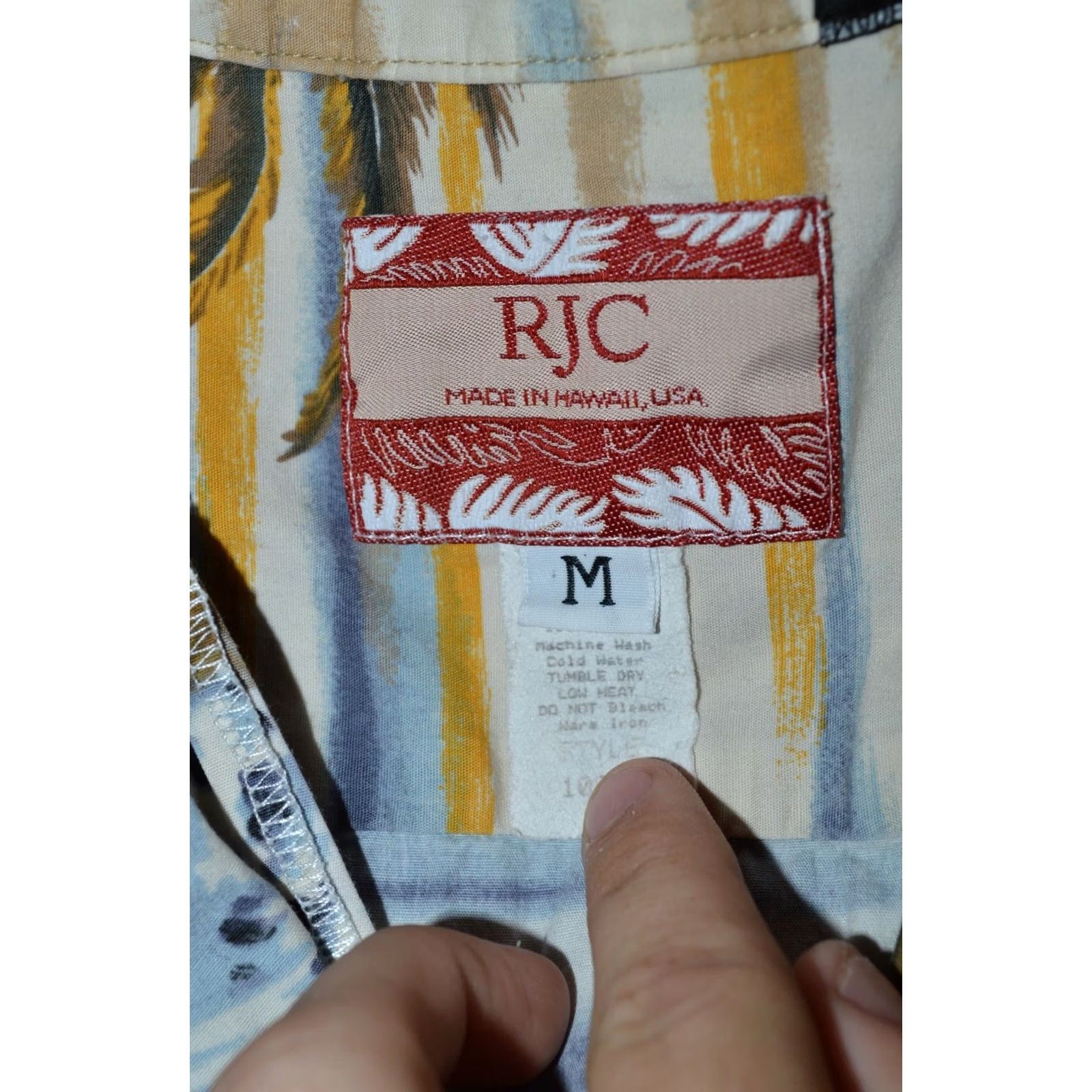 Vintage VINTAGE RJC Hawaiian Shirt Palm Tree City Made in Hawaii Men’s Medium Size US M / EU 48-50 / 2 - 3 Thumbnail