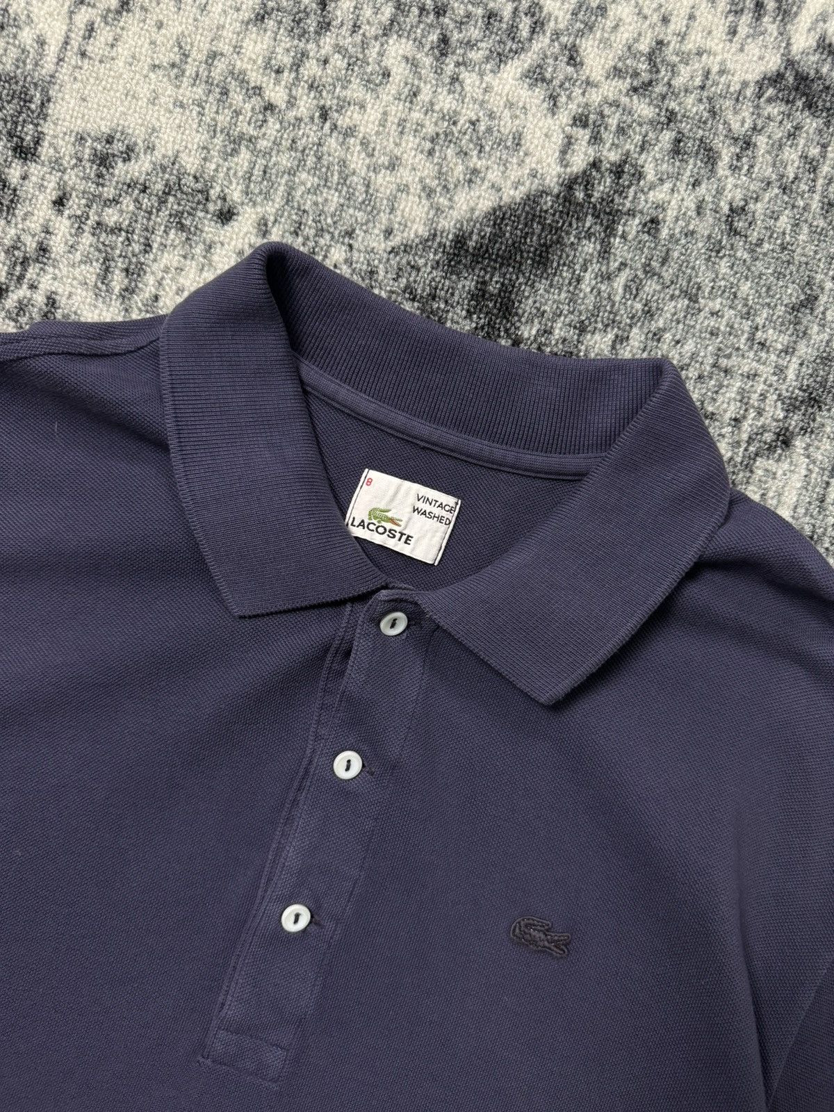 Lacoste × Vintage Vintage Lacoste Washed Polo Long Sleeve Y2K STYLE 90s Size US XXL / EU 58 / 5 - 4 Thumbnail