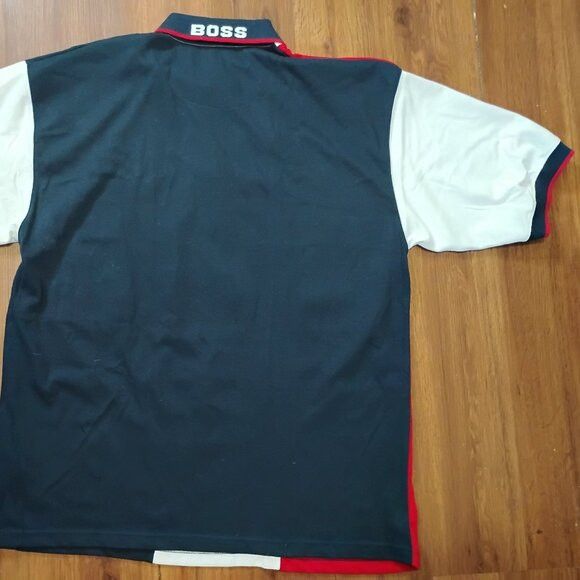 Hugo Boss Vintage Boss America USA Big Logo Rugby Polo Shirt Size US XXL / EU 58 / 5 - 7 Thumbnail