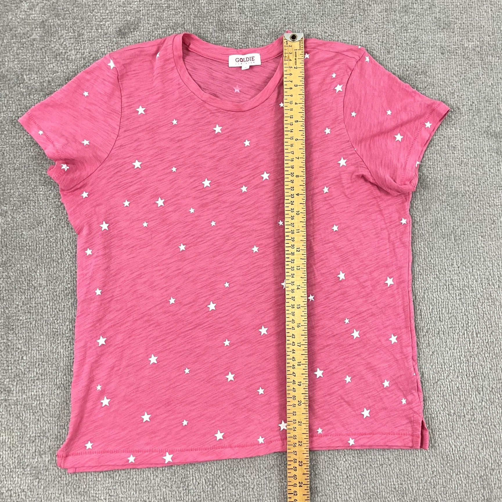 Vintage Vintage Goldie Lewinter Women's Short Sleeve Blouse Top Pink White Star Print Casual Shirt Small Size S / US 4 / IT 40 - 4 Thumbnail