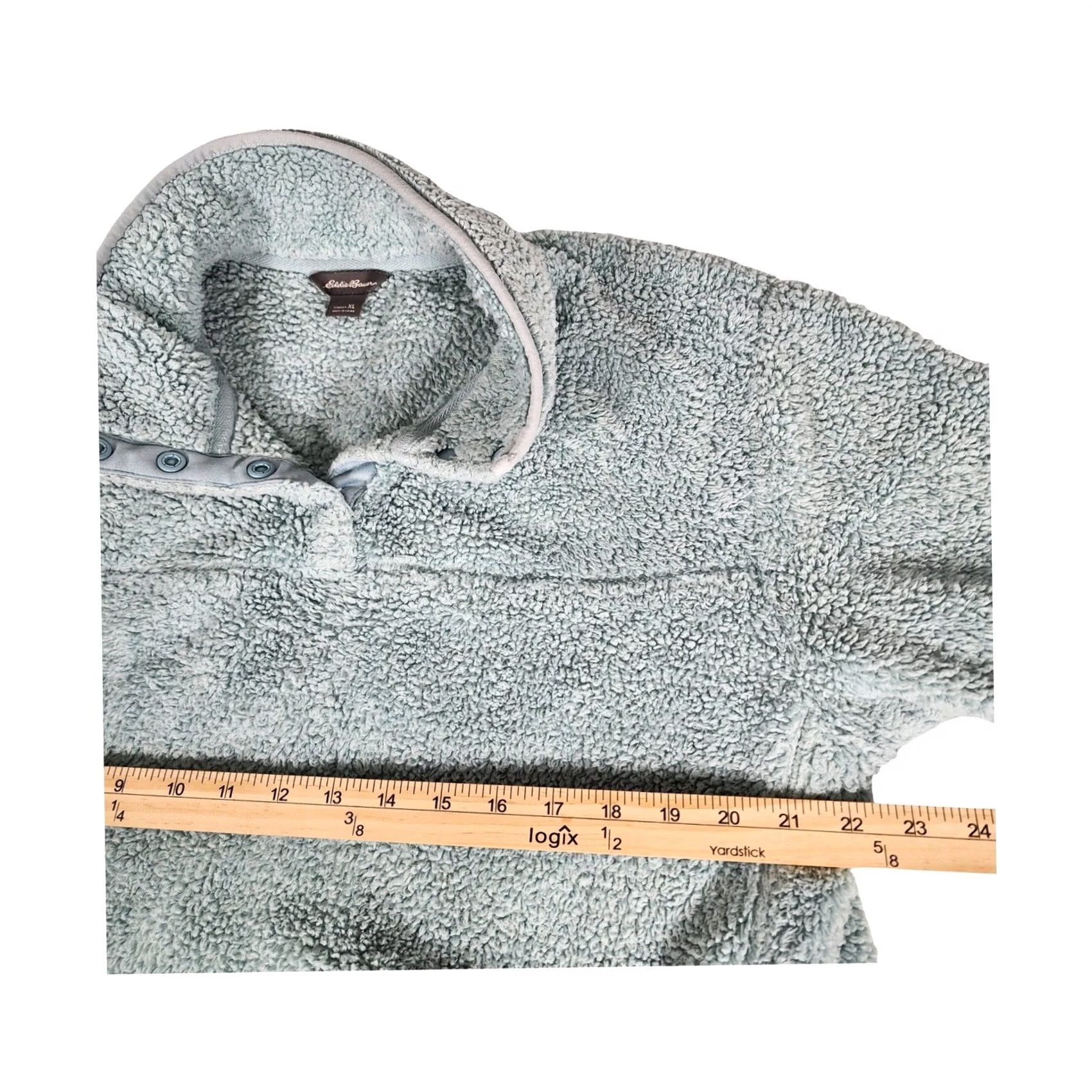 Eddie Bauer Eddie Bauer Womens XL Sherpa Fleece Pullover Sage Green Mock Neck Jacket Shirt Hoodie? Size XL / US 12-14 / IT 48-50 - 7 Thumbnail