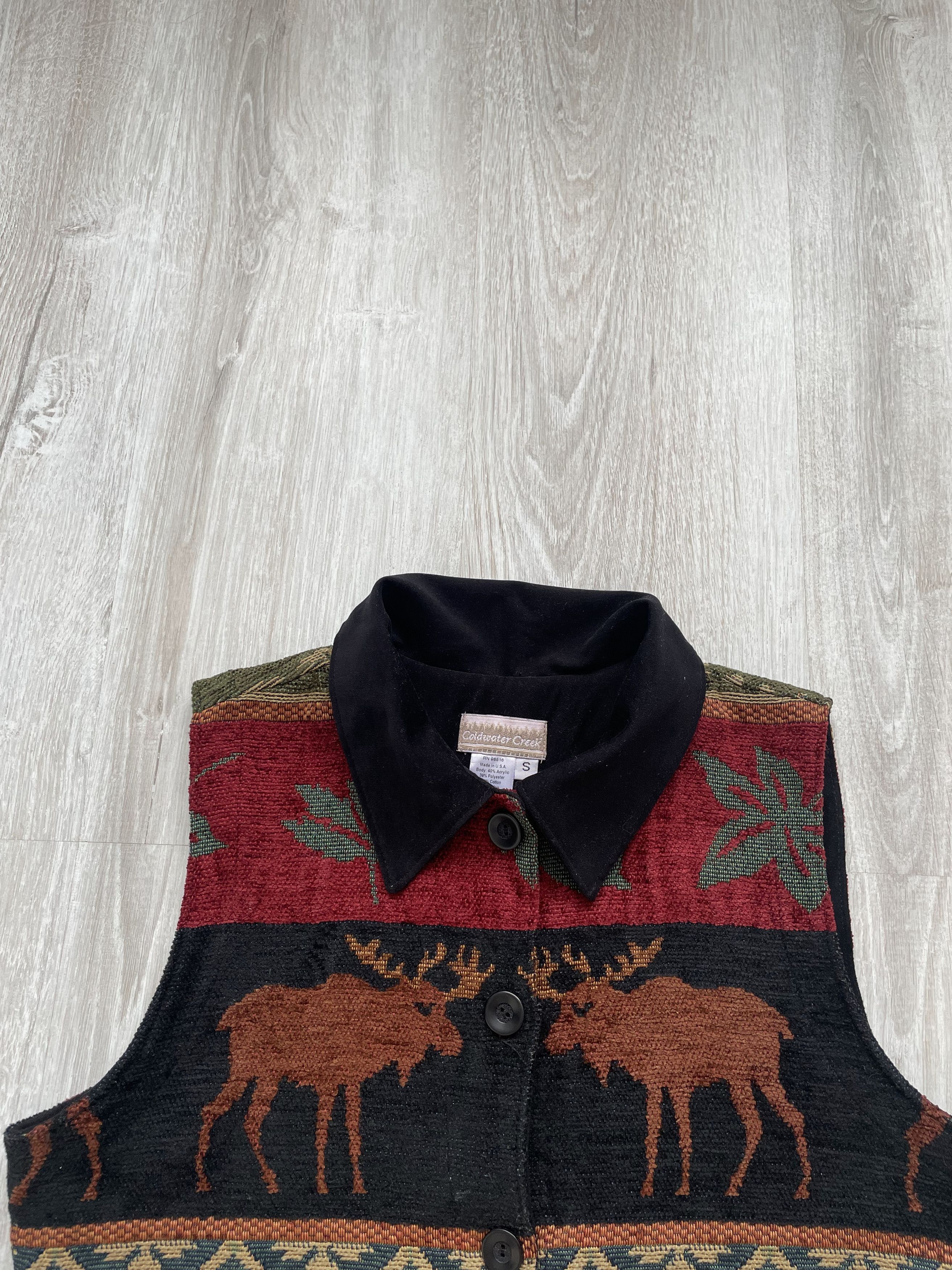 Vintage Vintage 90s Coldwater Creek Animal Knit Vest Size S / US 4 / IT 40 - 2 Thumbnail