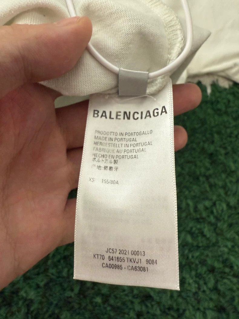 Balenciaga Balenciaga White and Blue Embroidered Coke Short Sleeve Size US XS / EU 42 / 0 - 8 Thumbnail
