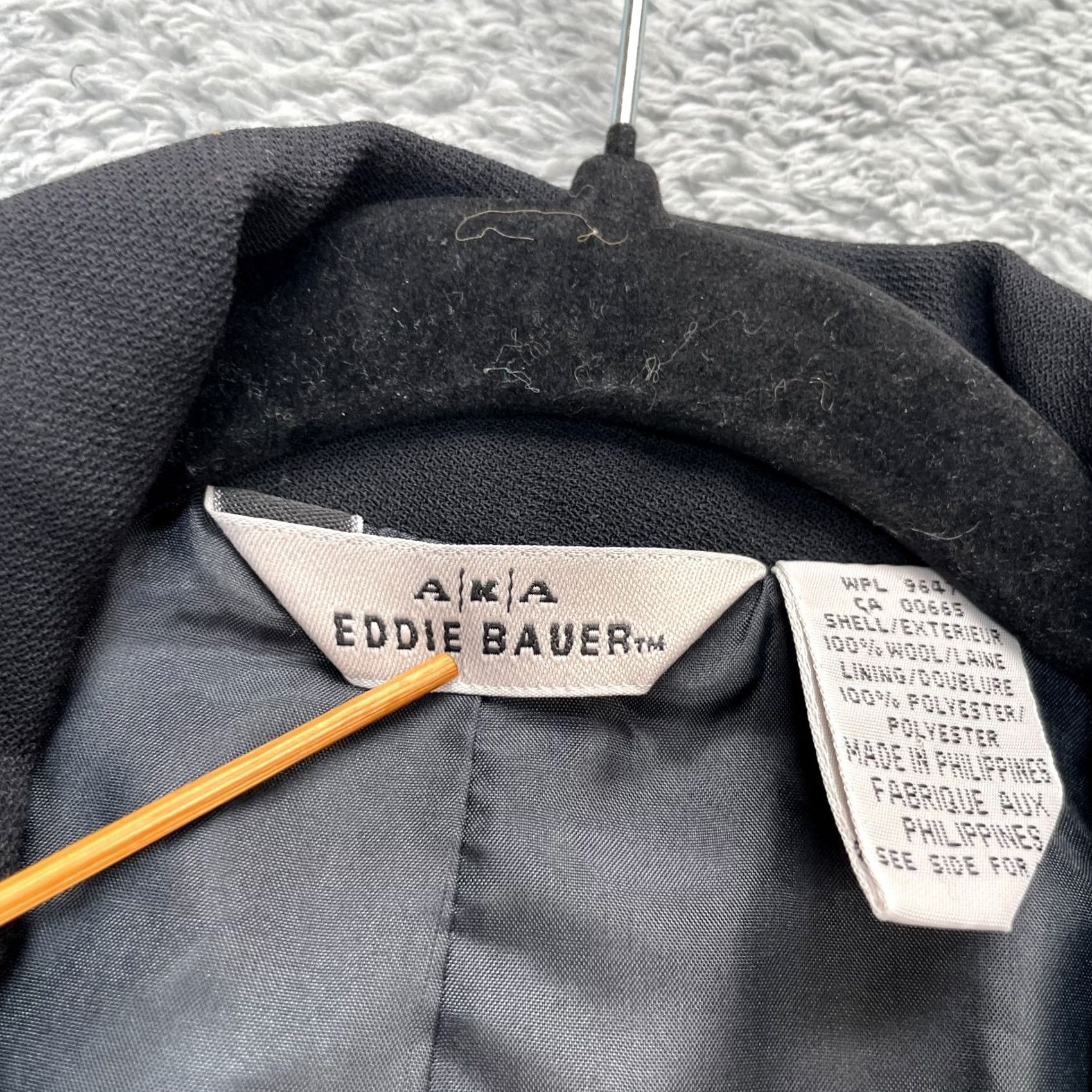 Eddie Bauer VINTAGE Eddie Bauer Jacket Womens XS Black Peacoat Double Breasted Wool Jacket Ladies 2XS Winter Fall Classic Size XXS / US 00 / IT 34 - 4 Thumbnail