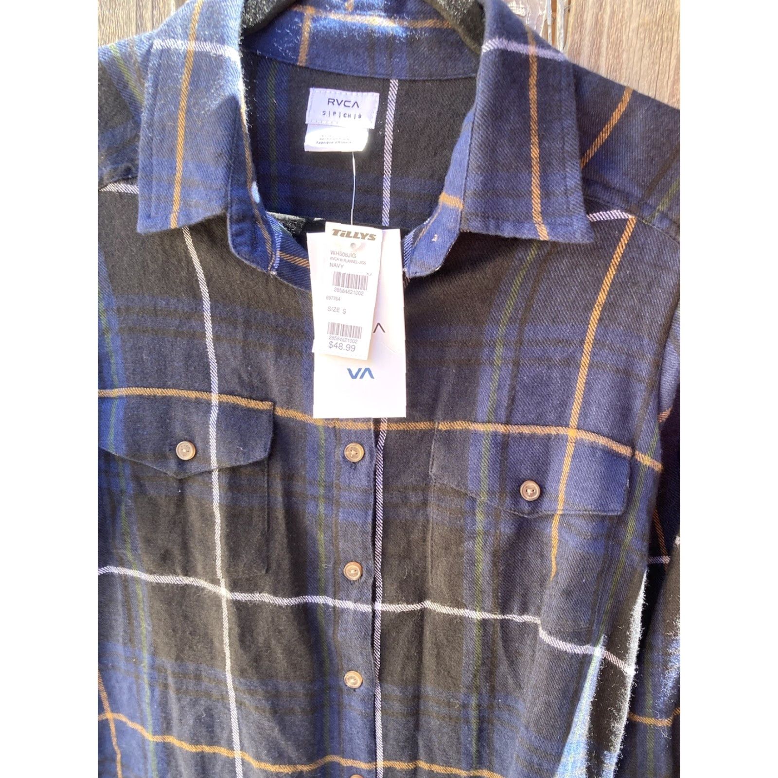 RVCA RVCA Shirt Men Multicolor Plaid Button-Down S Surf Beach Lifestyle RN99064 Size US S / EU 44-46 / 1 - 3 Thumbnail