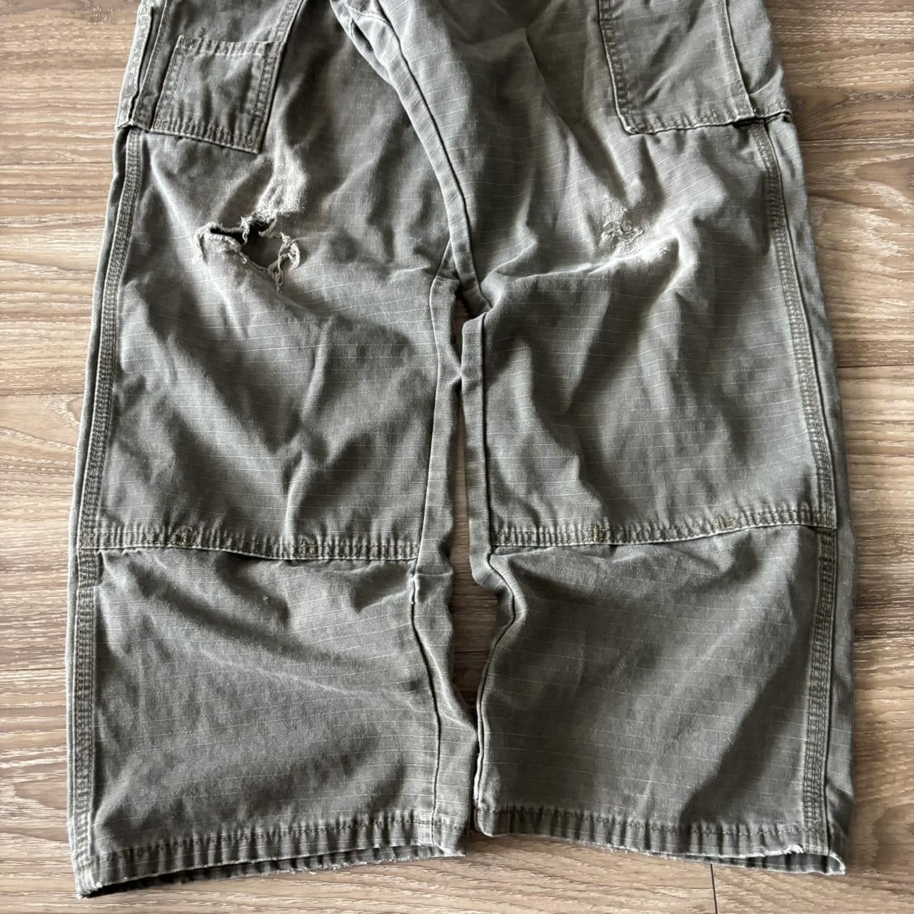 Vintage Crazy Vintage Y2K/2000s Khaki Green Workwear Skater Style Cargo Pants! 34x30 Size US 34 / EU 50 - 6 Thumbnail