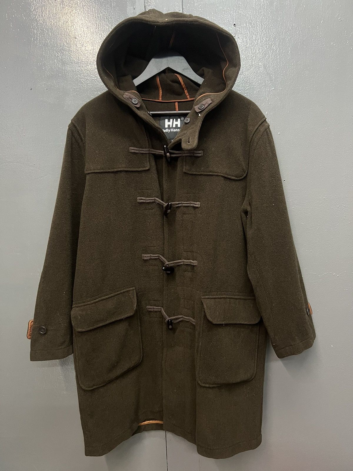 HELLY HANSEN DUFFLE COAT WITH HOODIE SIZE L