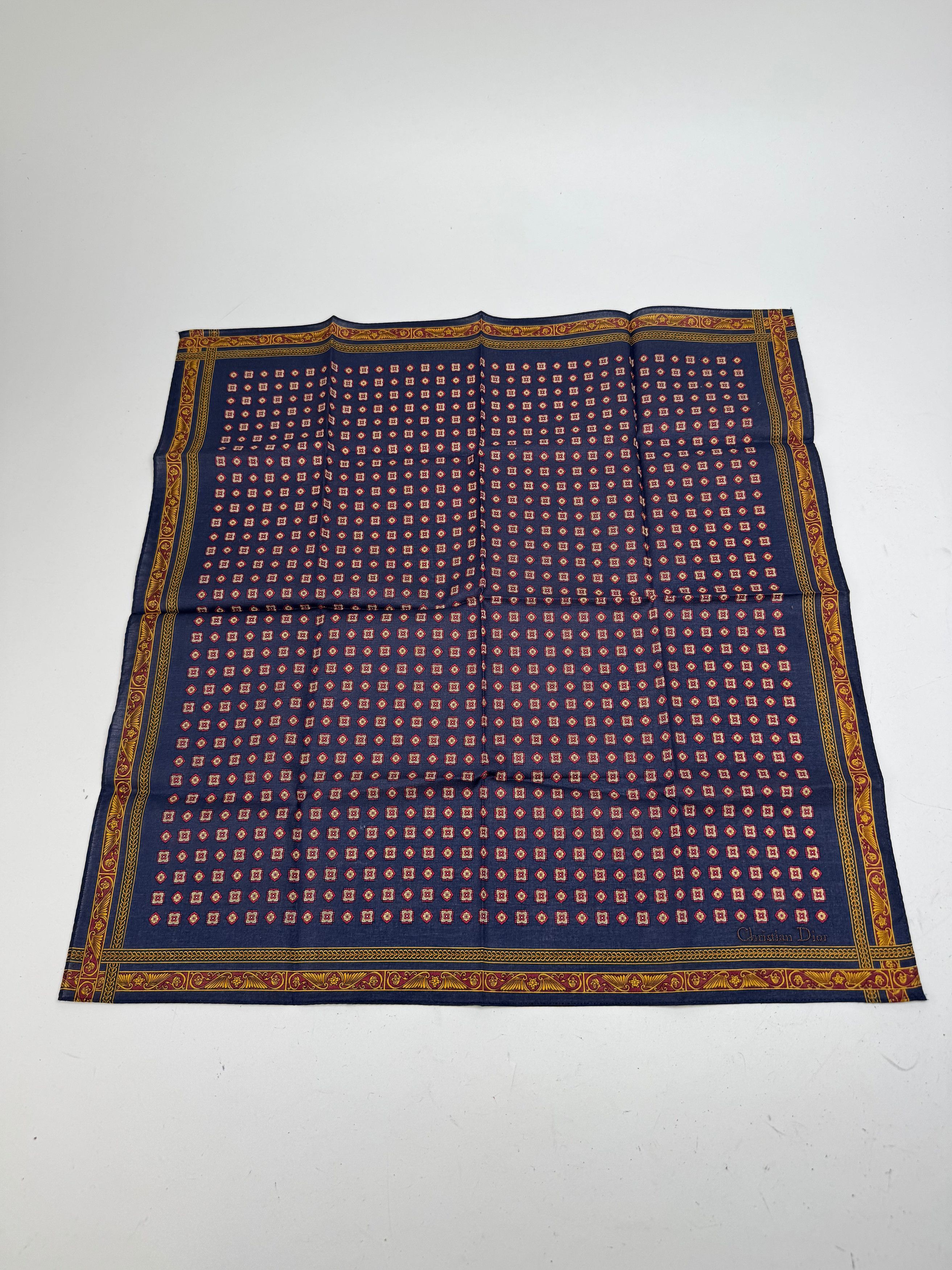 Dior Vintage Baroque Scarf Purple Gold Size ONE SIZE - 1 Thumbnail